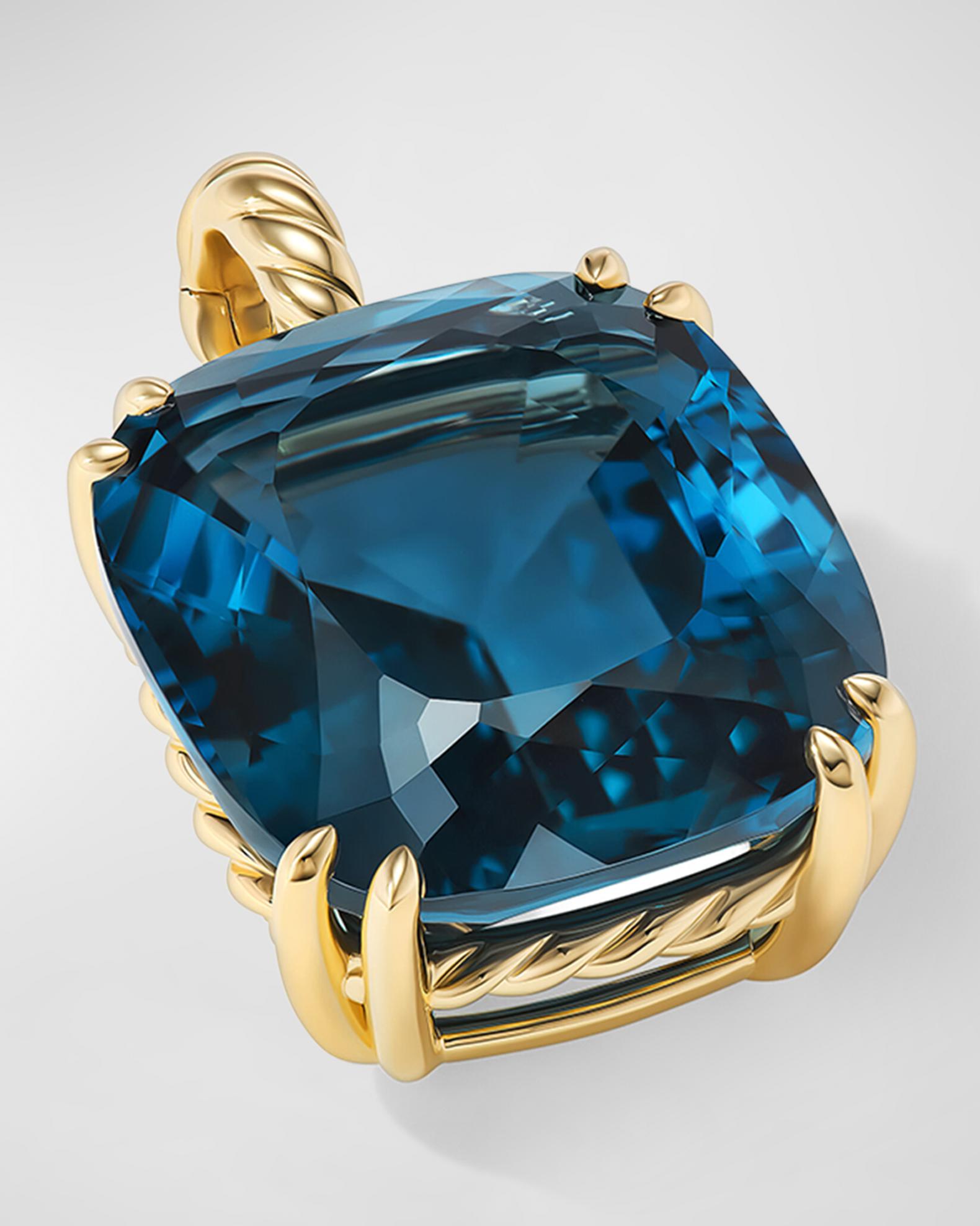 David Yurman Marbella Enhancer with Gemstones in 18K Gold, 22x20mm ...