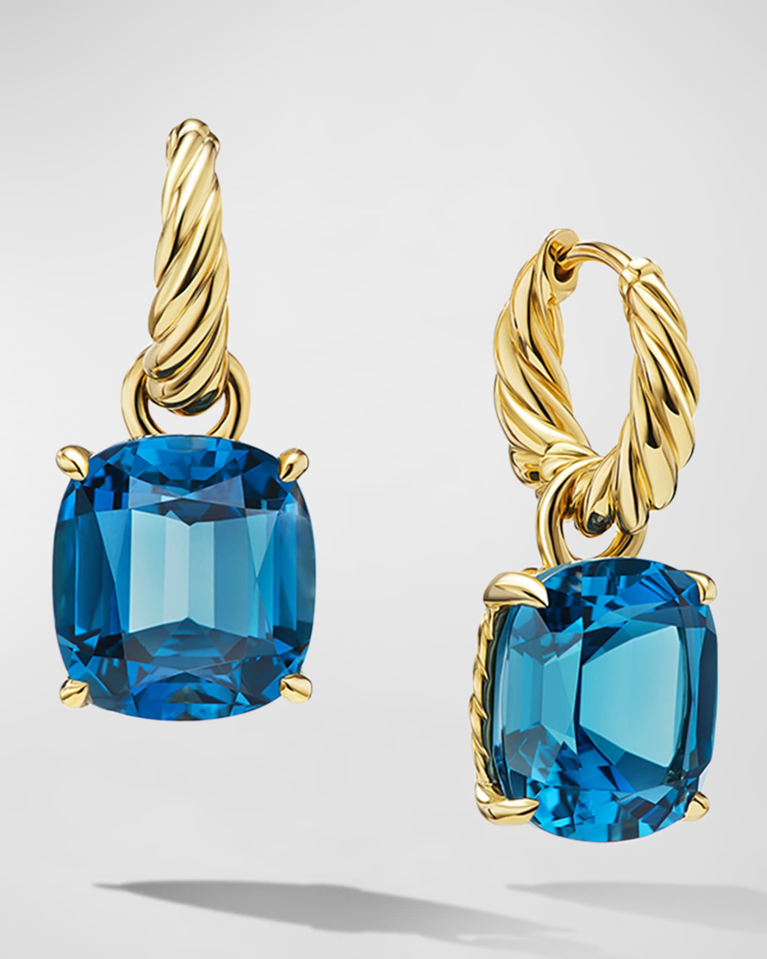 Marbella Hoop Earrings with Gemstone in 18K Gold 0