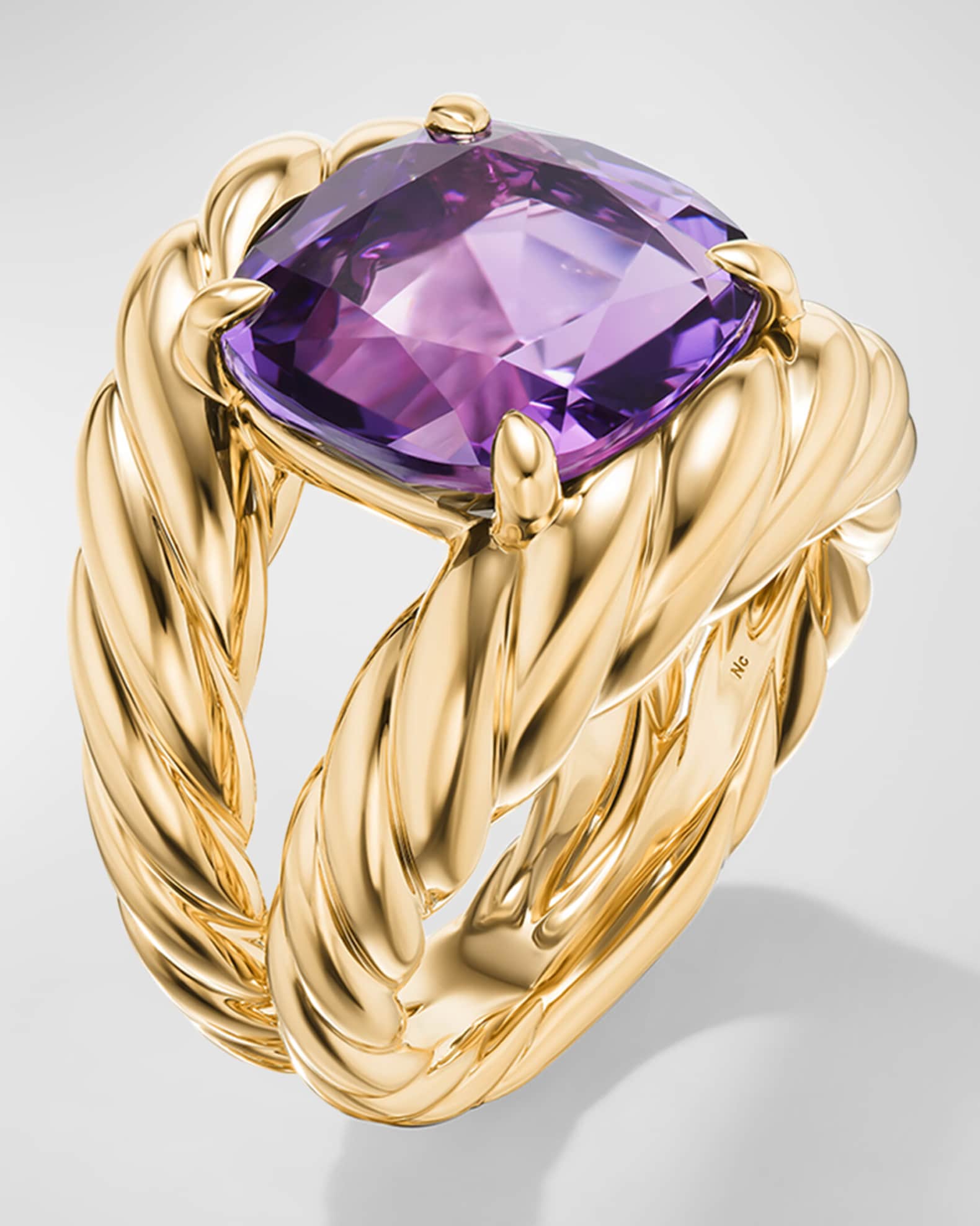 Marbella Ring with Gemstone in 18K Gold, 20mm 1