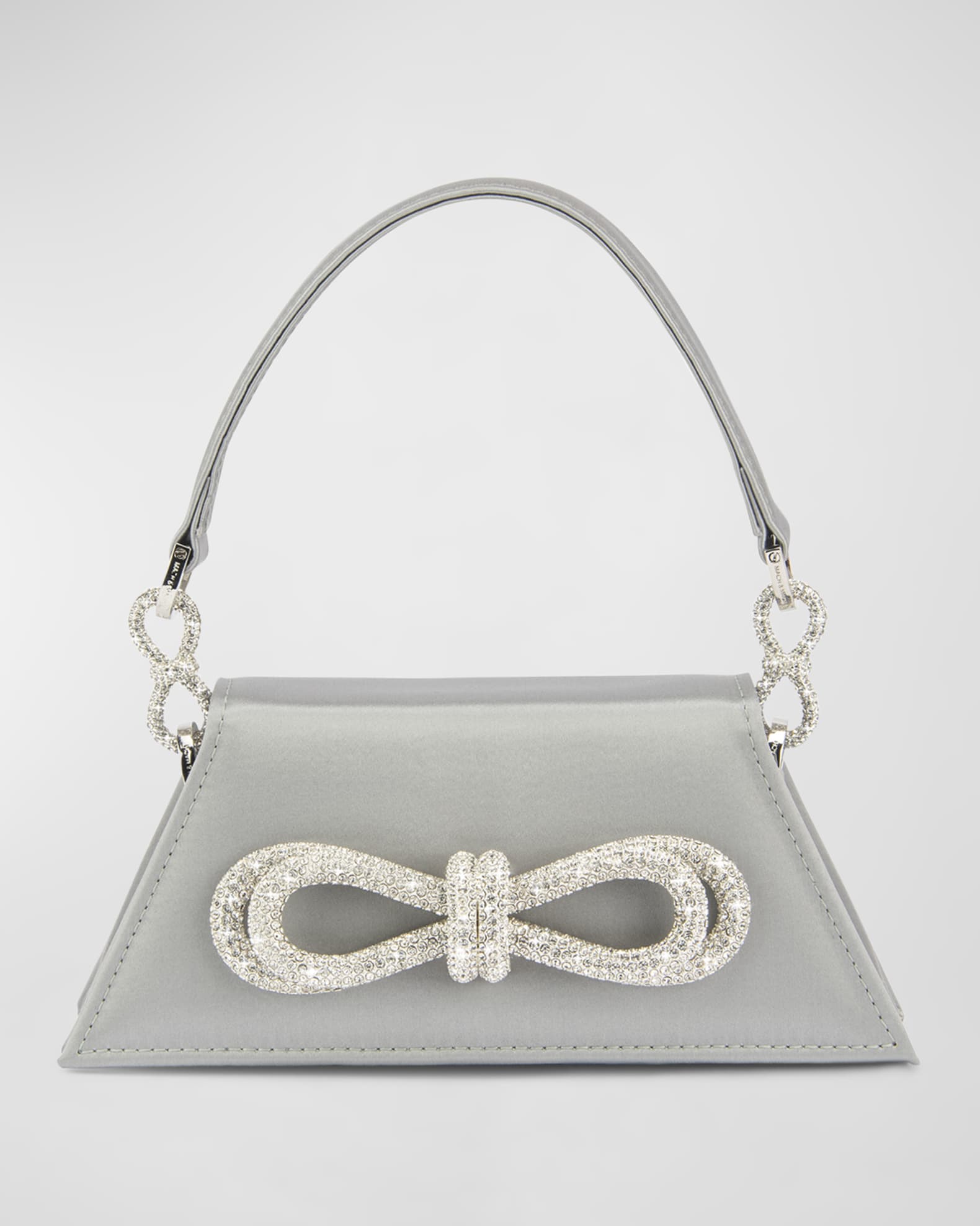 Samantha Embellished Bow Satin Top-Handle Bag 0