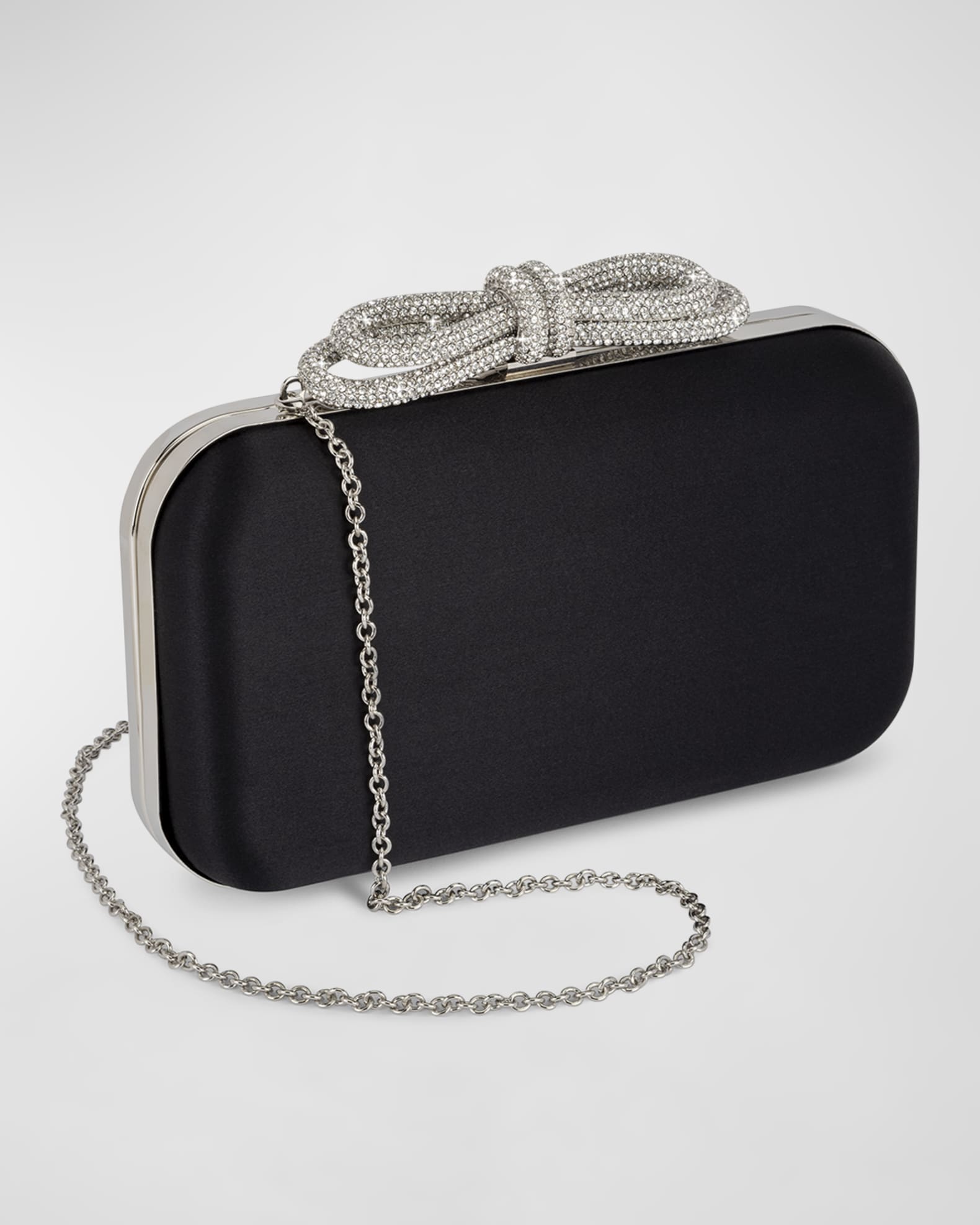 MACH MACH Embellished Bow Satin Clutch Bag Neiman Marcus