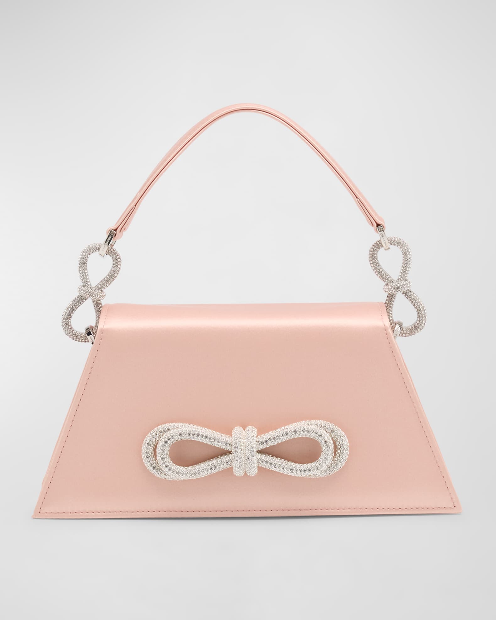Samantha Bow Satin Top-Handle Bag 0