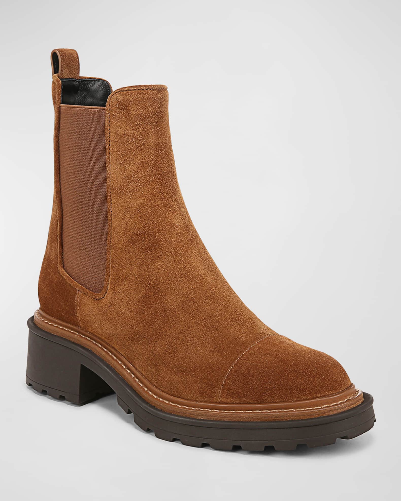 Delilah Suede Chelsea Booties 1