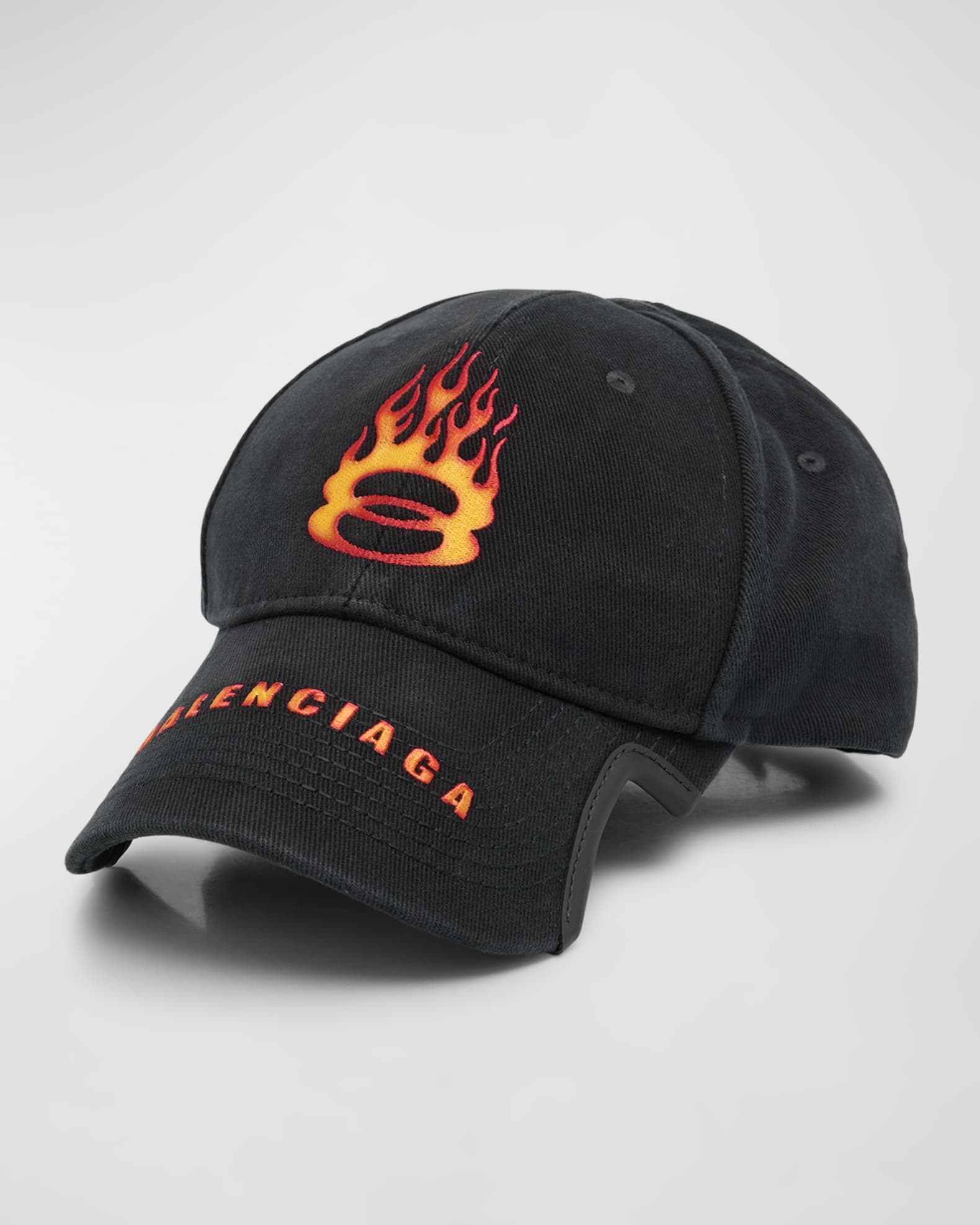 Balenciaga Men s Flame Logo Baseball Cap Neiman Marcus