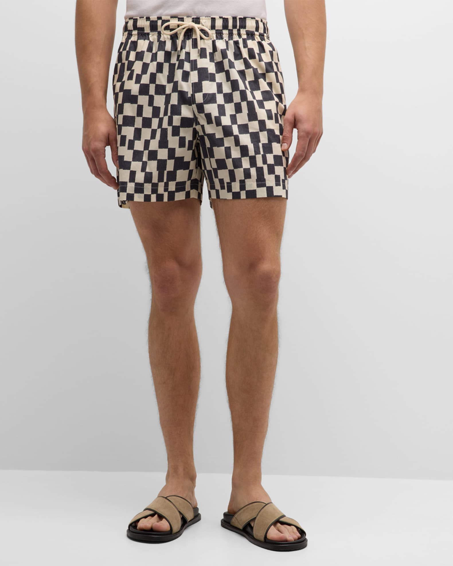 FRAME Men's VintagePrint Shorts Neiman Marcus