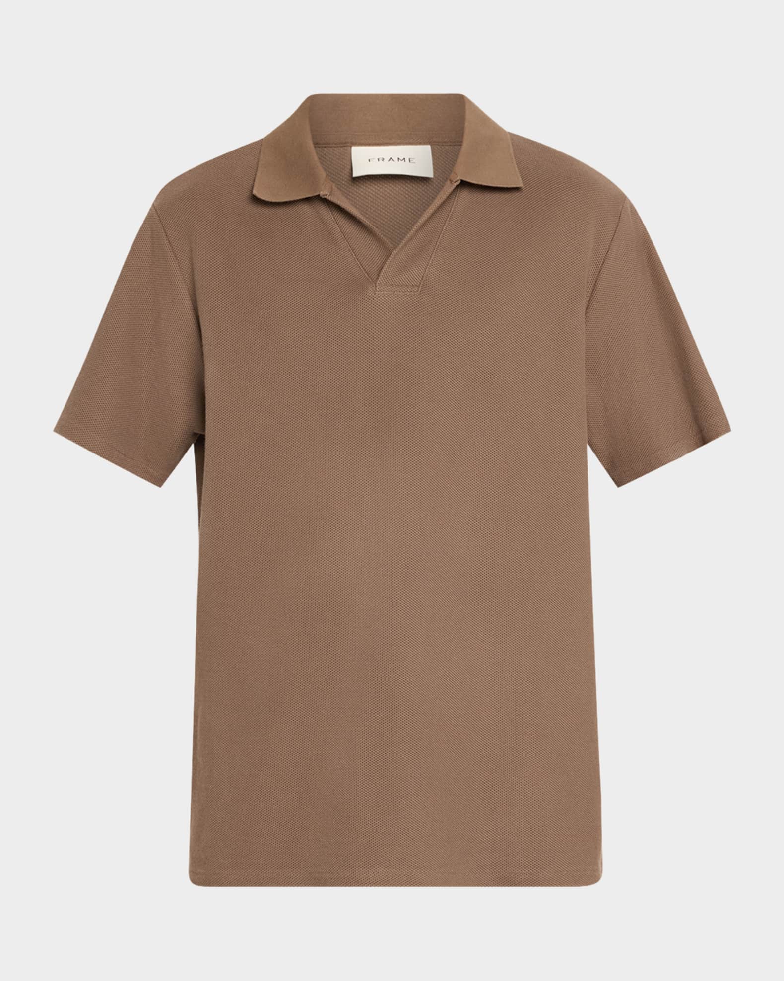 FRAME Men's Jacquard Polo Shirt