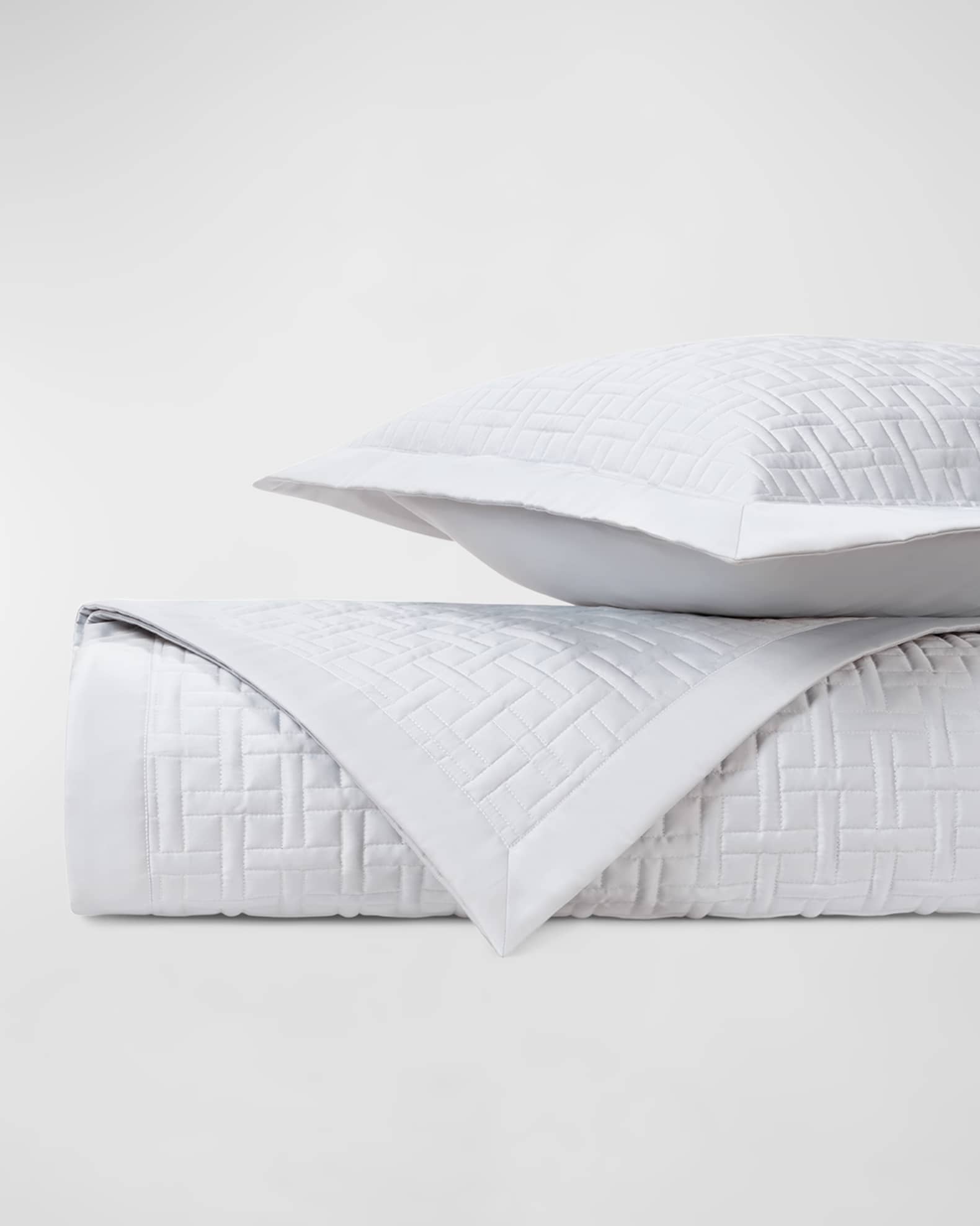 Home Treasures Parquet Full/Queen 3-Piece Coverlet Set - Perla White