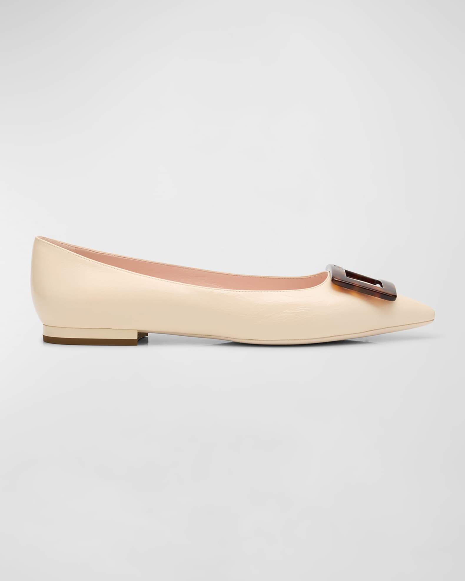 Gommettine Tortoiseshell Buckle Ballerina Flats 0