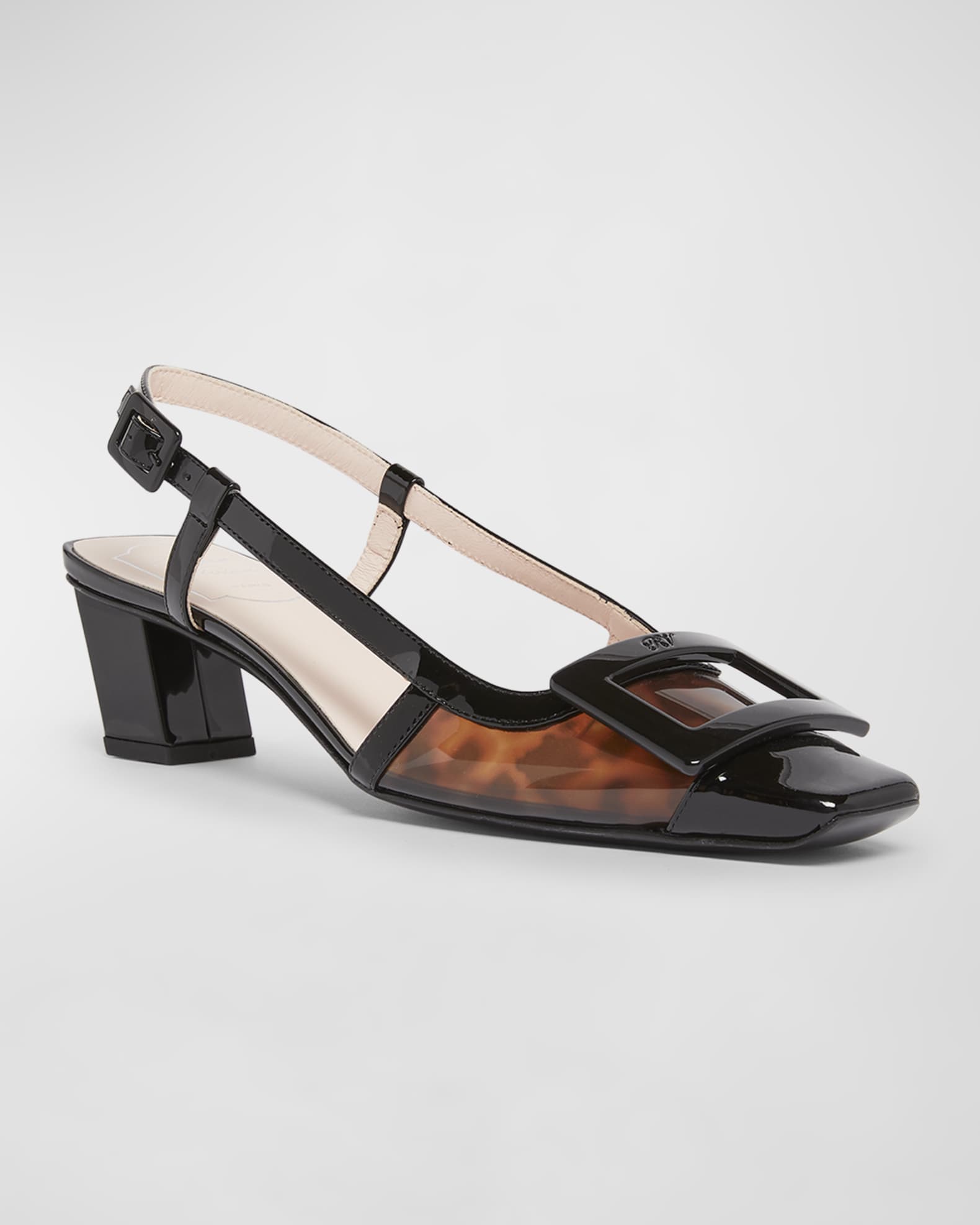 Belle Vivier Tortoiseshell Slingback Pumps