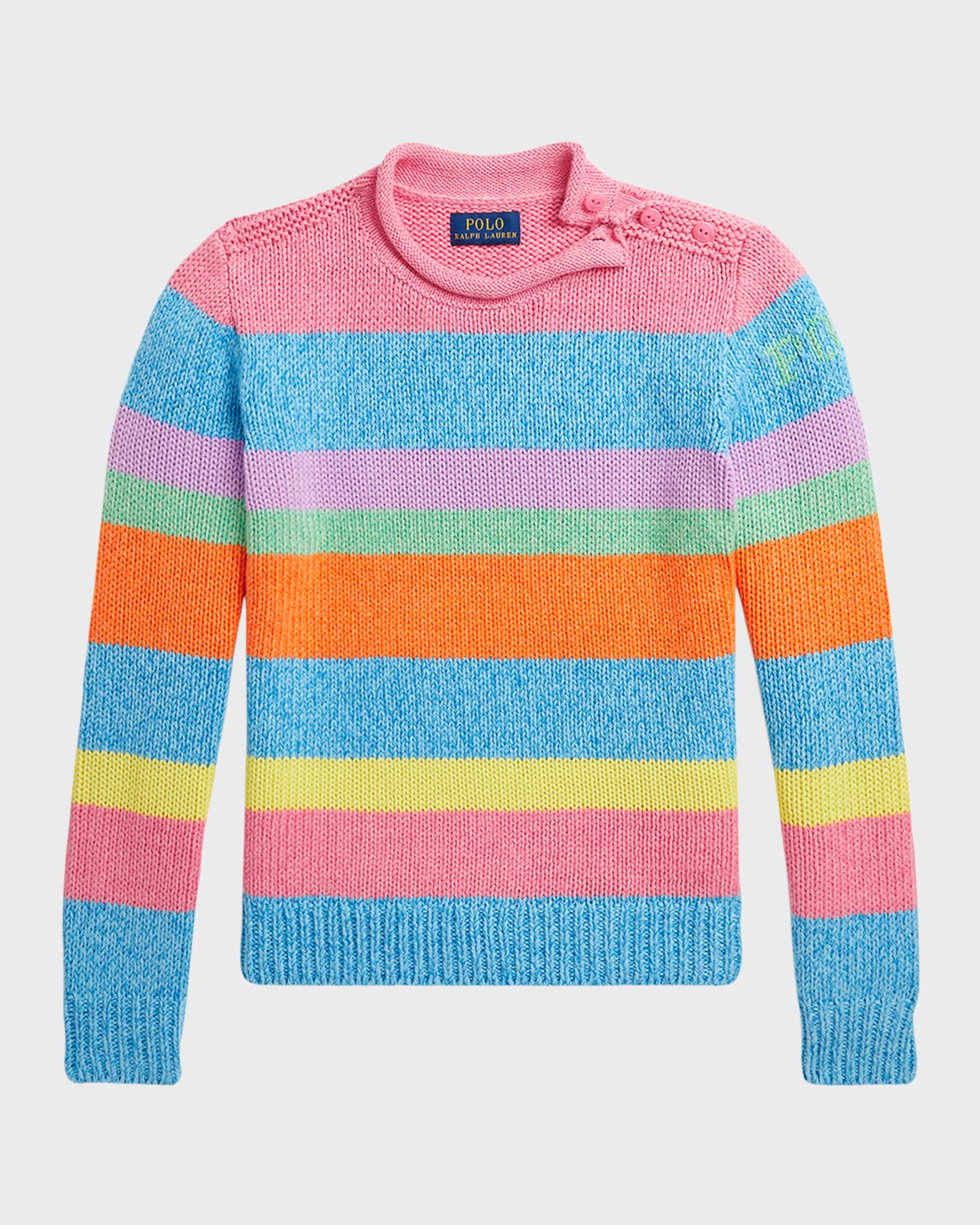 Ralph Lauren Childrenswear Girl's Multicolor Striped Sweater, Size S-XL