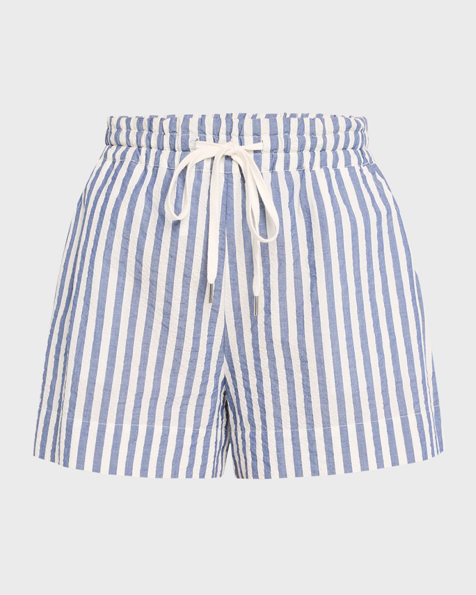 Veronica Beard Tijana Stripe Drawstring Shorts
