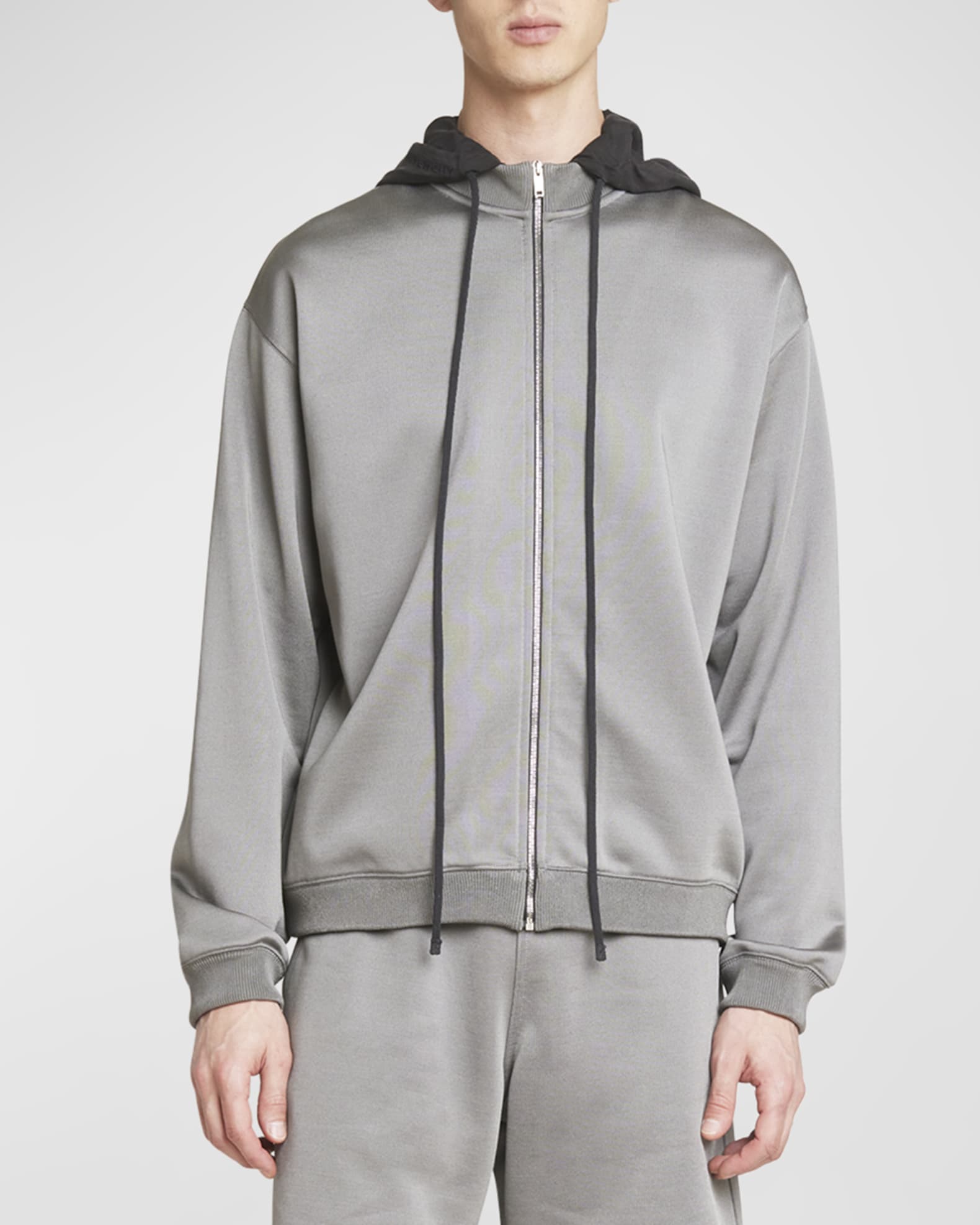 Givenchy Men s Zip Front Drawstring Hoodie Neiman Marcus