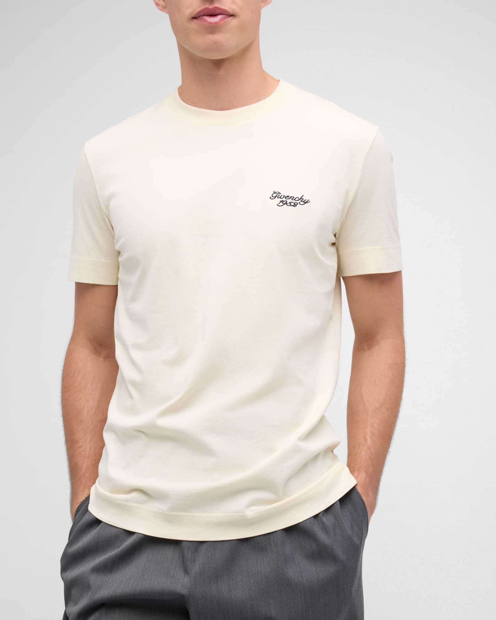 Givenchy Men Logo Print Regular Fit Cotton T-Shirt main image 1