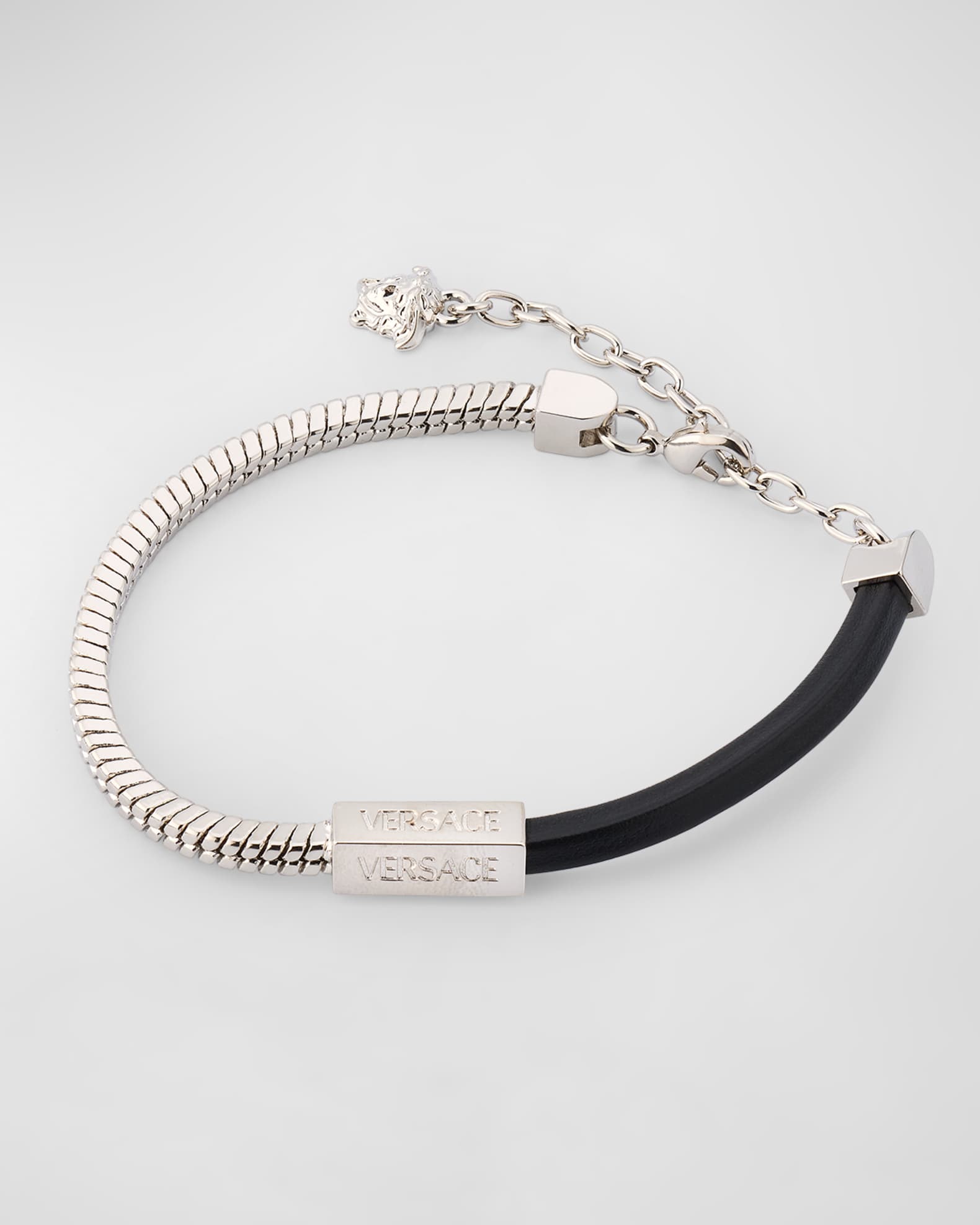 Versace silver bracelet mens 2025