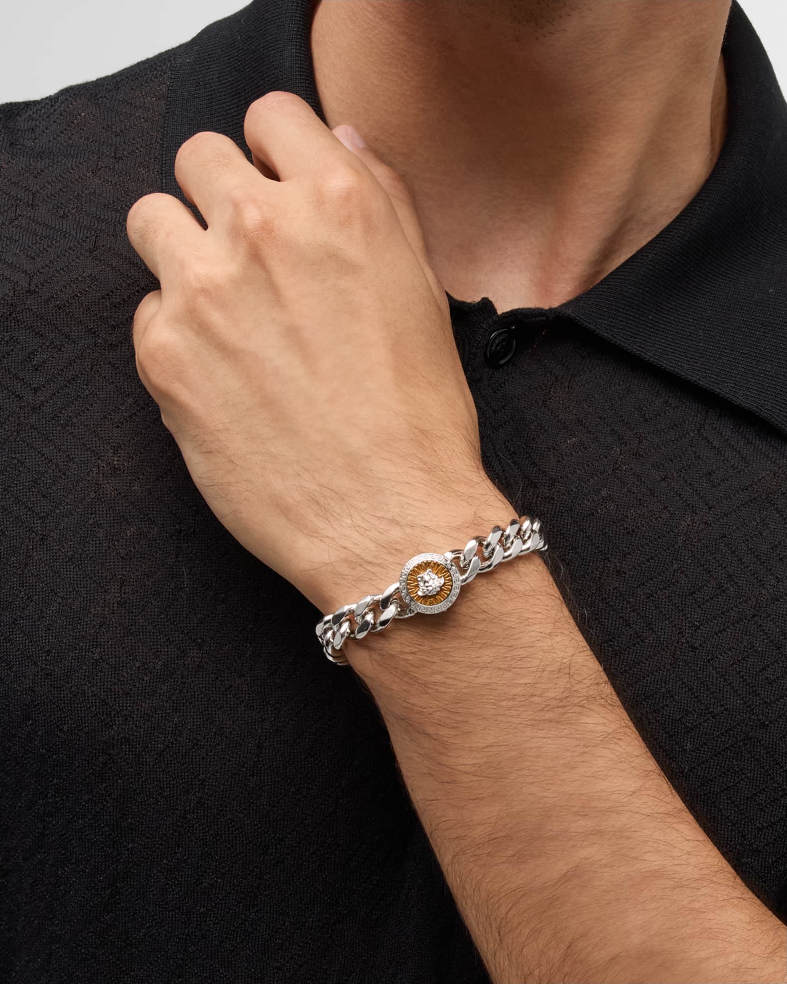 Versace Men s Metal Medusa Chain Bracelet Neiman Marcus