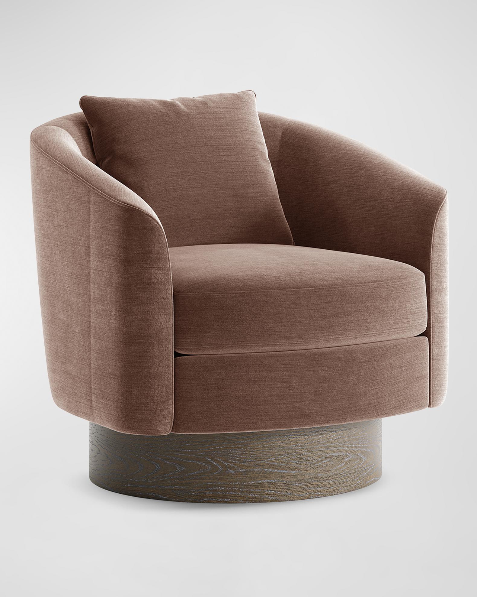 Bernhardt Interiors Camino Dusty Brick Swivel Chair | Neiman Marcus