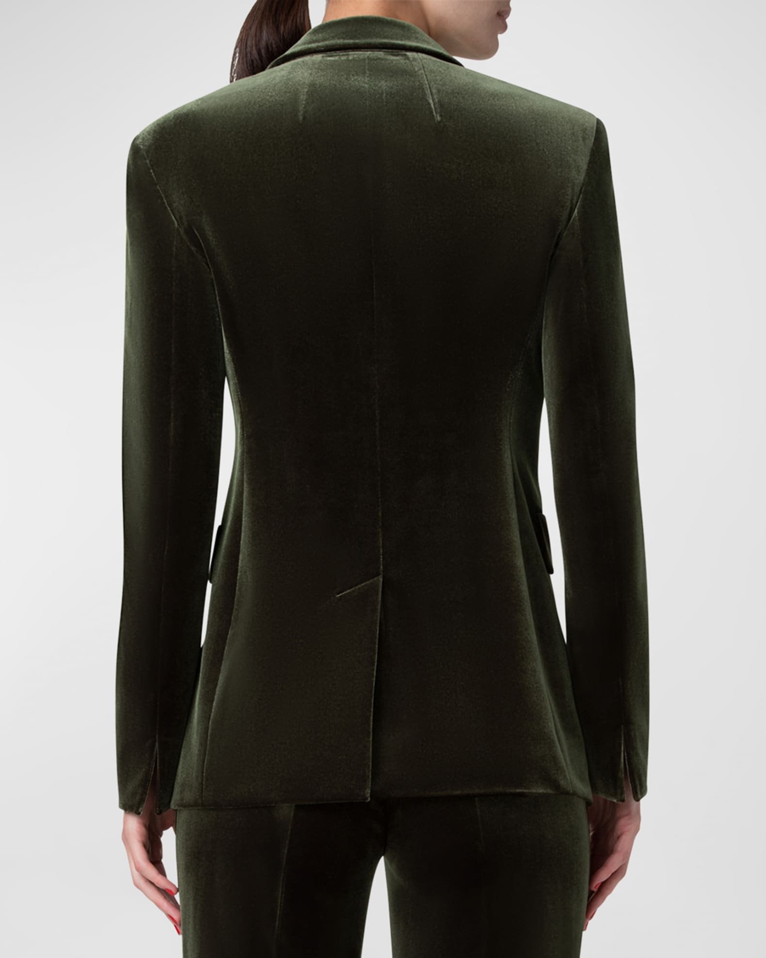 Akris Taddeo Stretch Velvet Blazer Jacket | Neiman Marcus