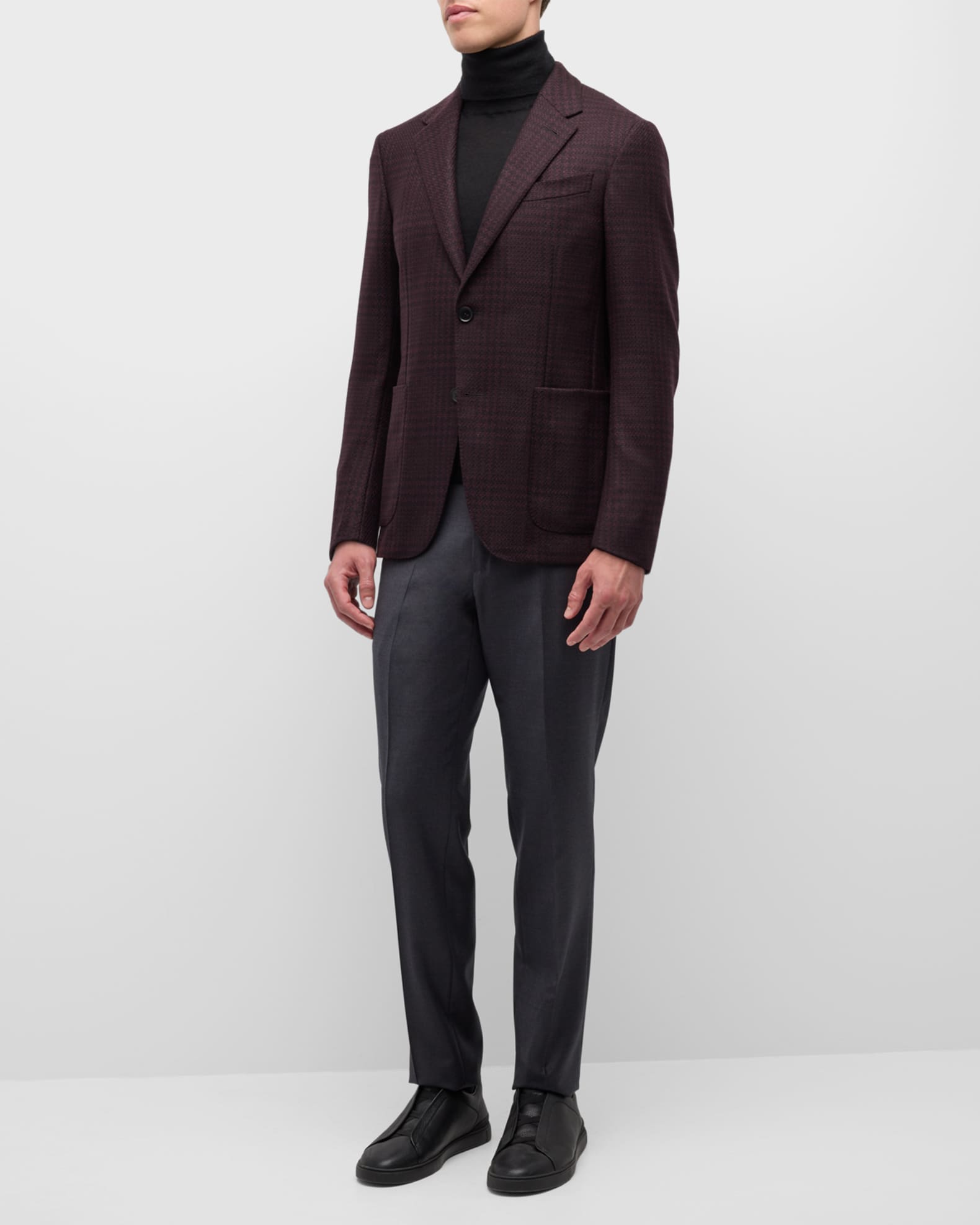 Men's Cashmere Large Plaid Sport Coat 1