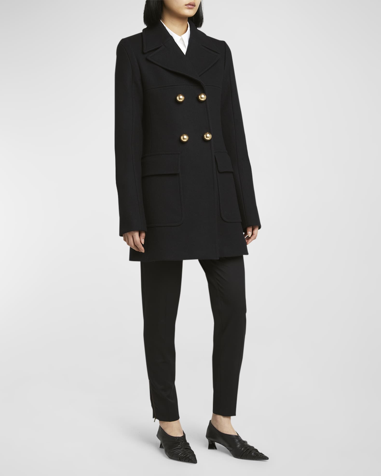 Stella McCartney Belted Double Face Wool Wrap Coat | Nordstrom