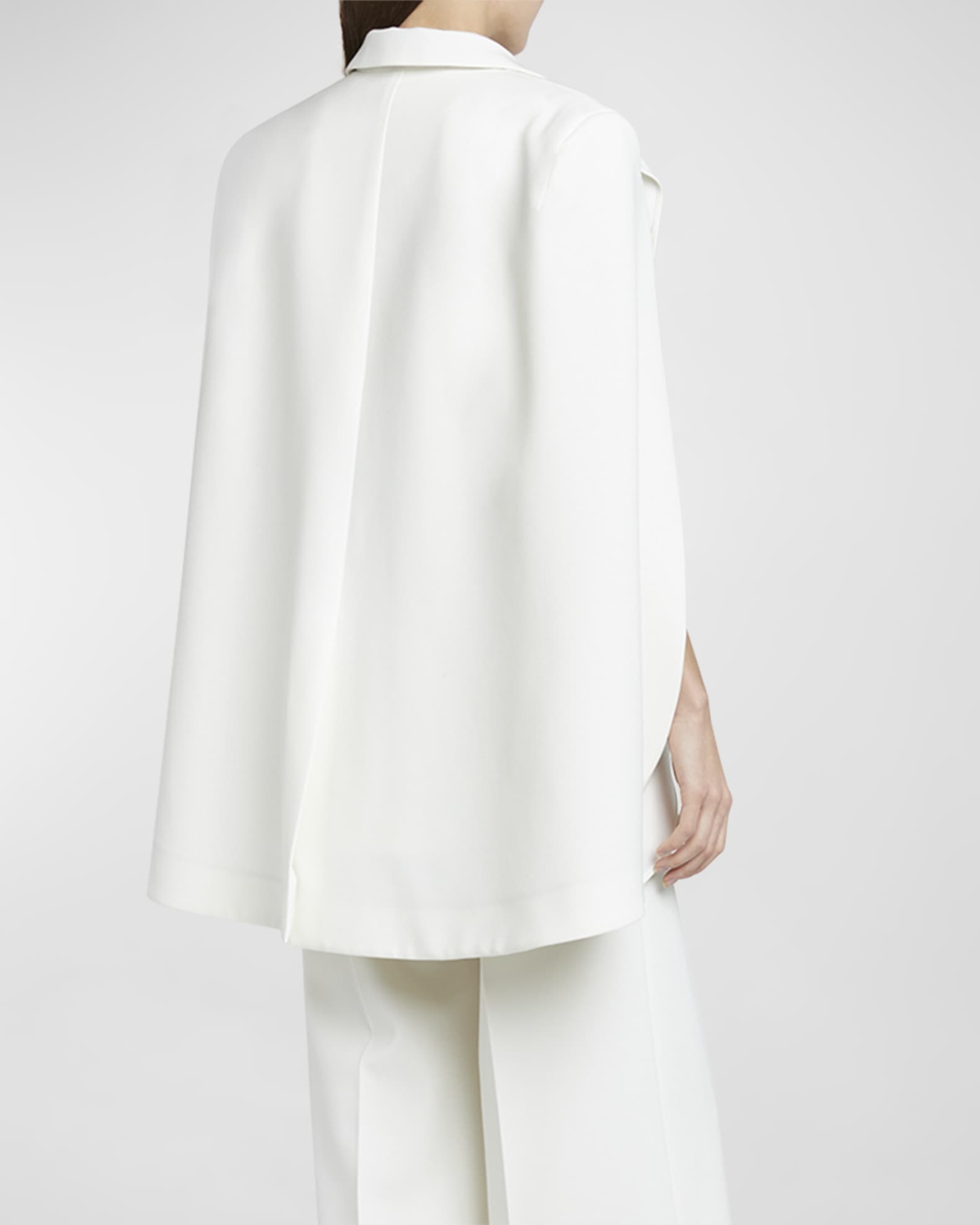Stella McCartney Double-Breasted Tailored Cape Jacket | Neiman Marcus