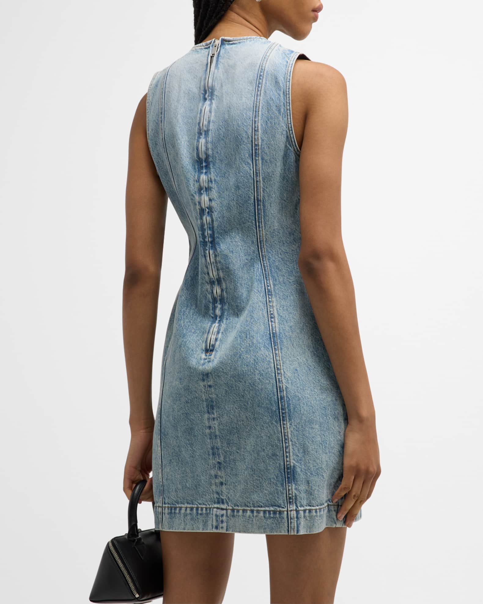 Stella McCartney Vintage Blue Denim Mini Dress with Hardware