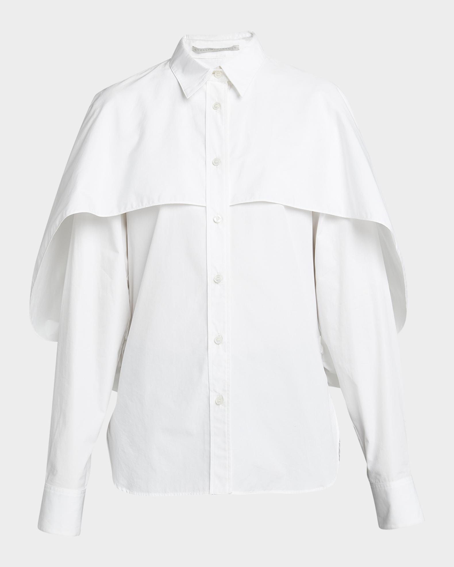 Stella McCartney Balloon Cape Button-Down Shirt | Neiman Marcus