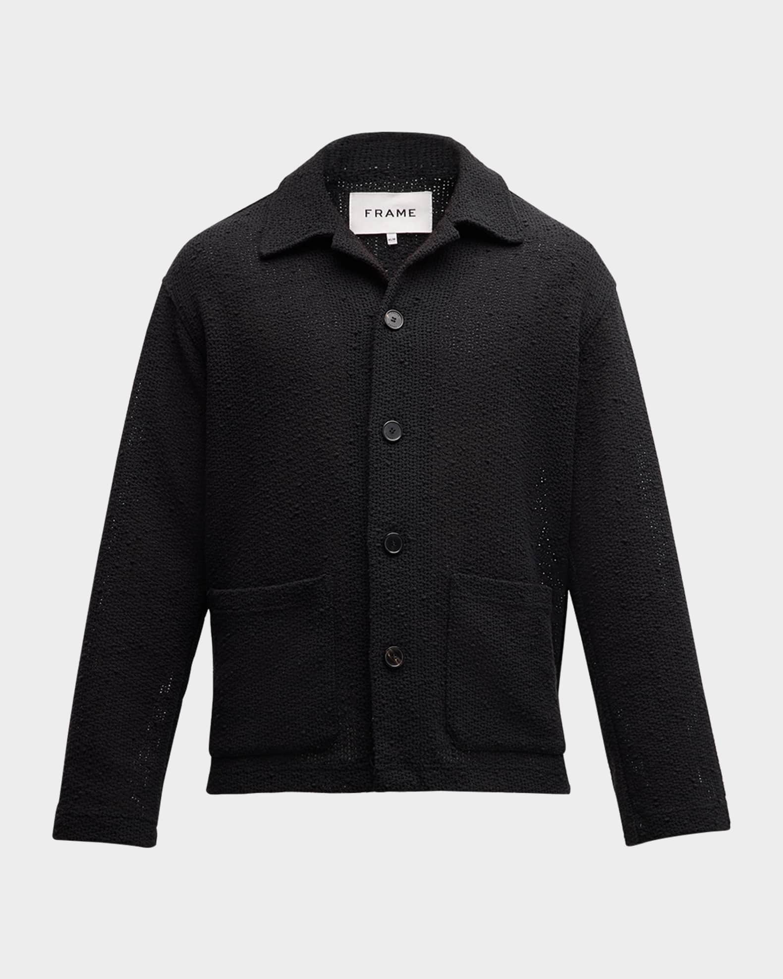 FRAME Men's Crochet Button-Front Jacket