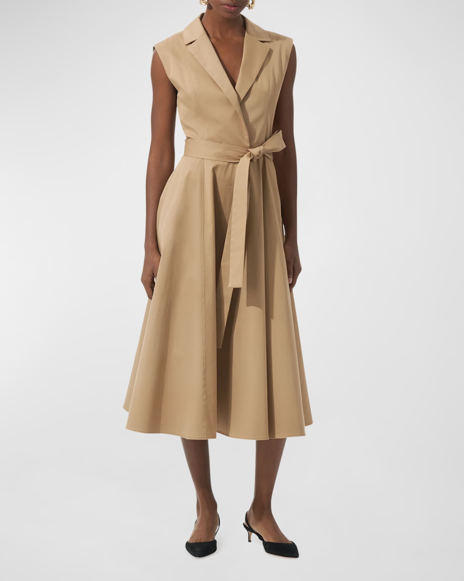 Trench dress midi top