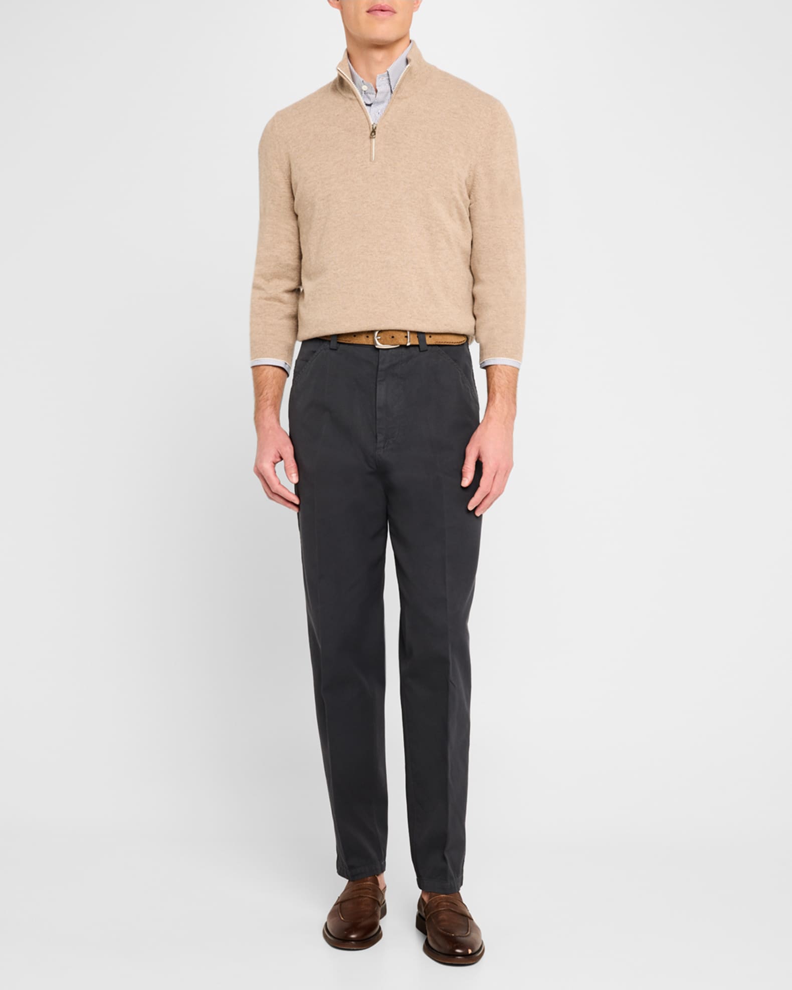 Men's Cashmere Quarter-Zip Sweater 1