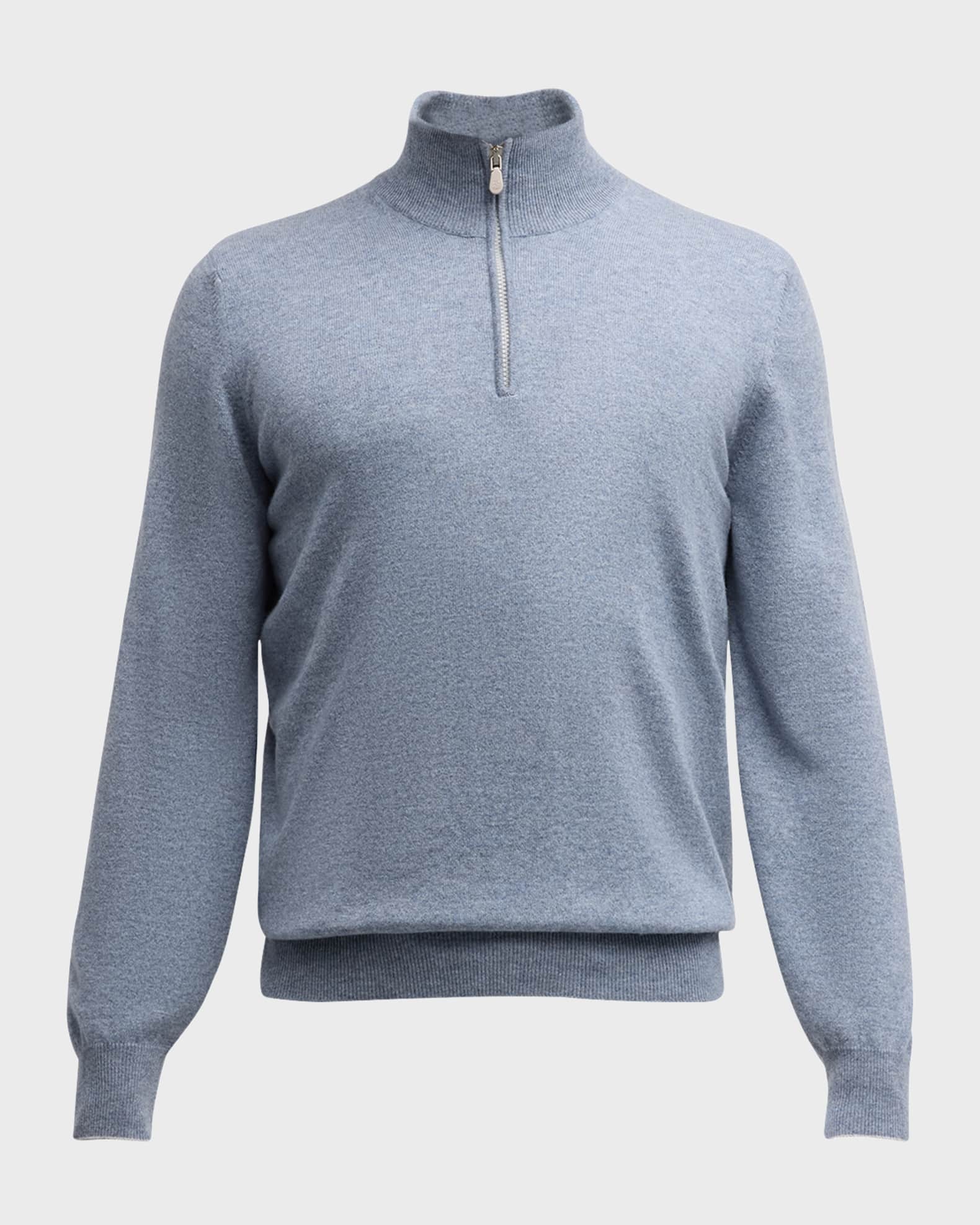 Brunello Cucinelli Men's Cashmere Quarter-Zip Sweater