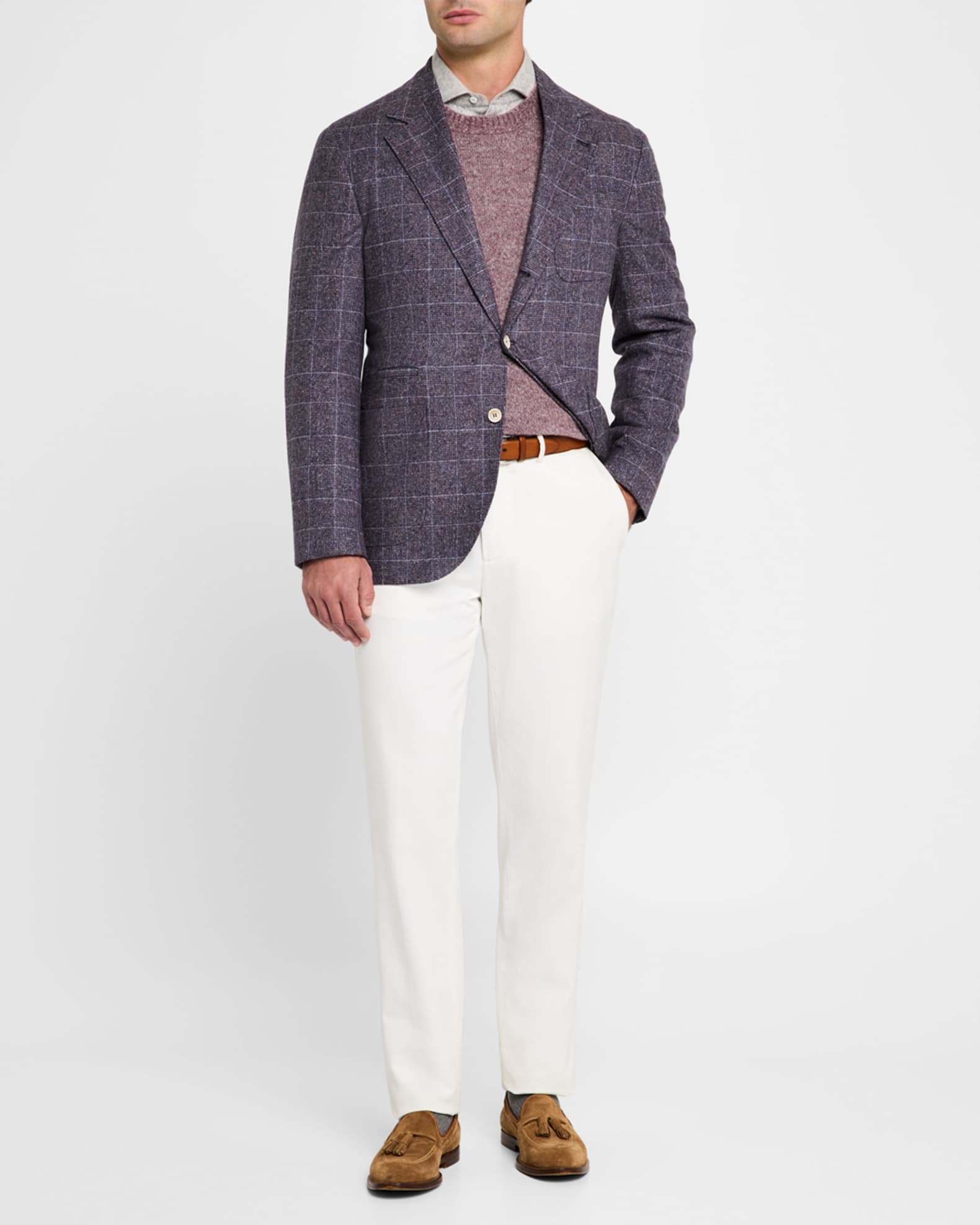 Men's Plaid-Print Wool Sport Coat 1