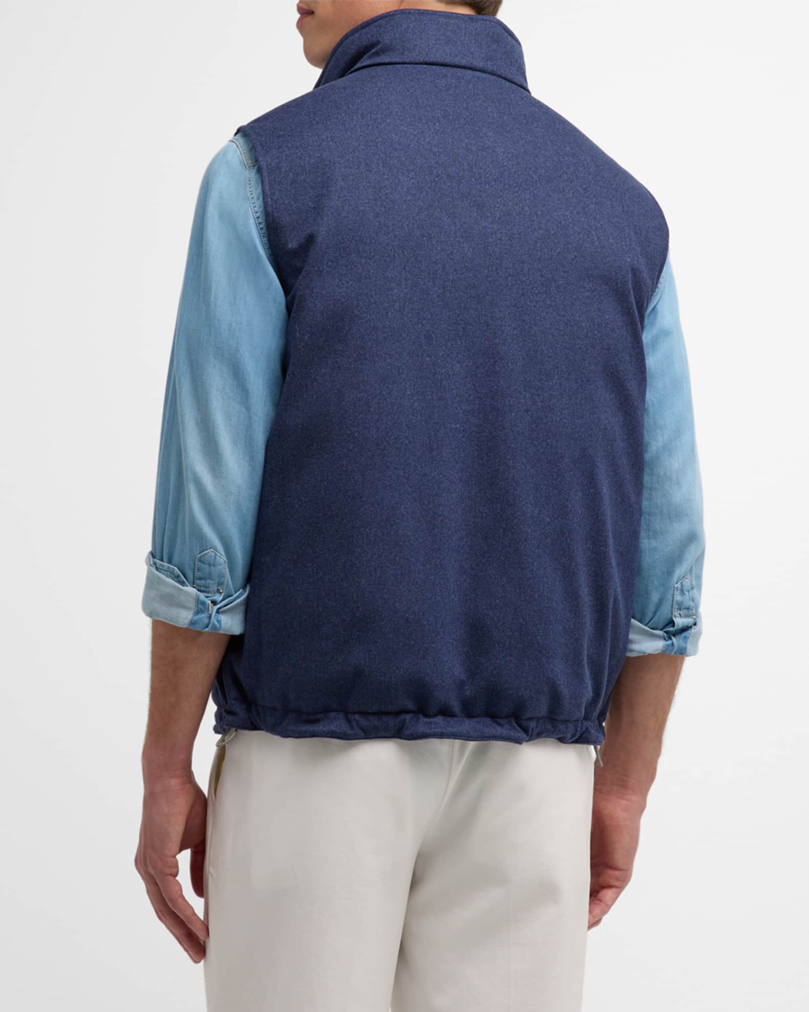 【関税＆送料込み】Brunello Cucinelli Padded Vest Brunello Cucinelli Men's Wool Padded Full-Zip Vest | Neiman