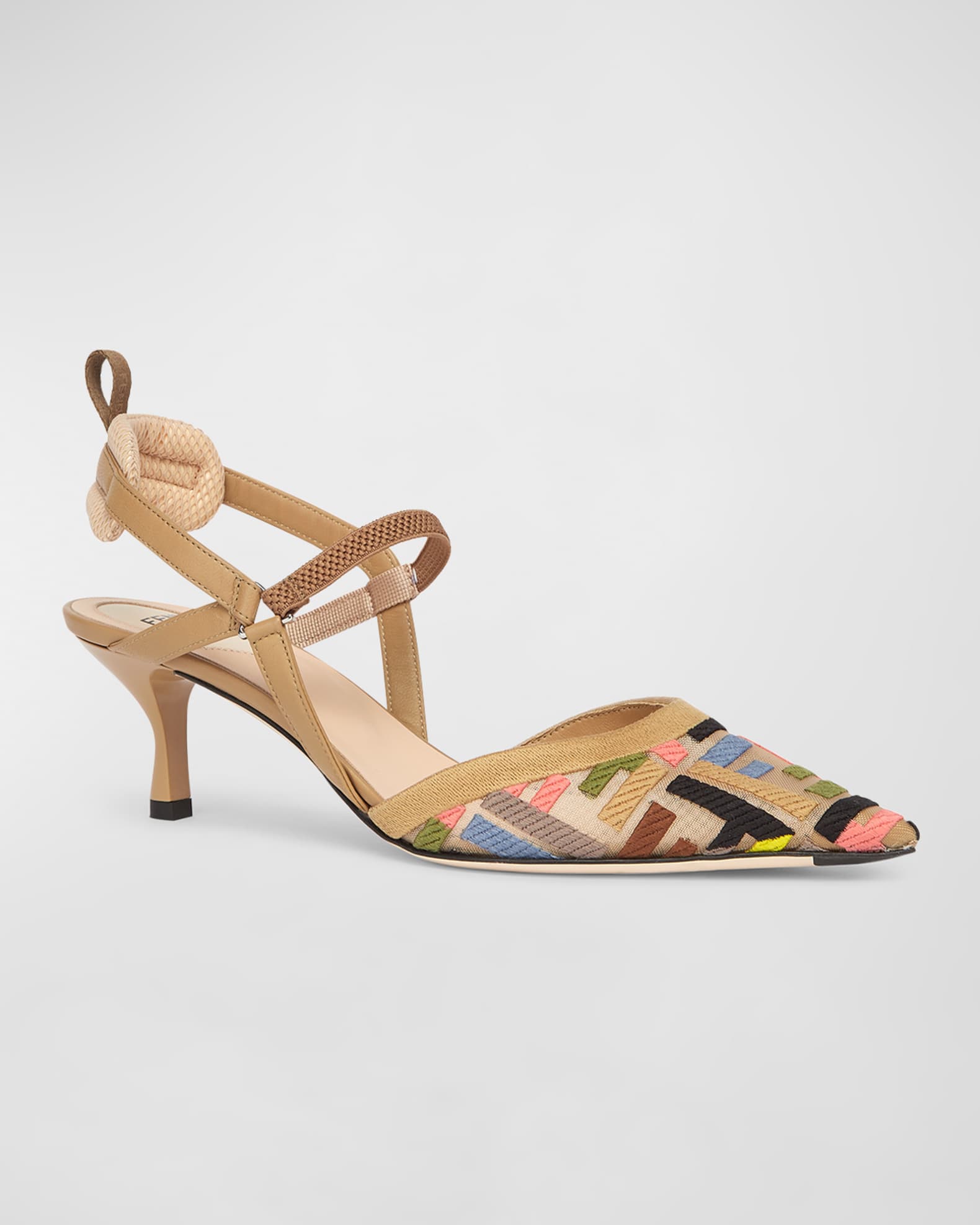 Colibri FF Pointed Slingback Kitten Pumps 1