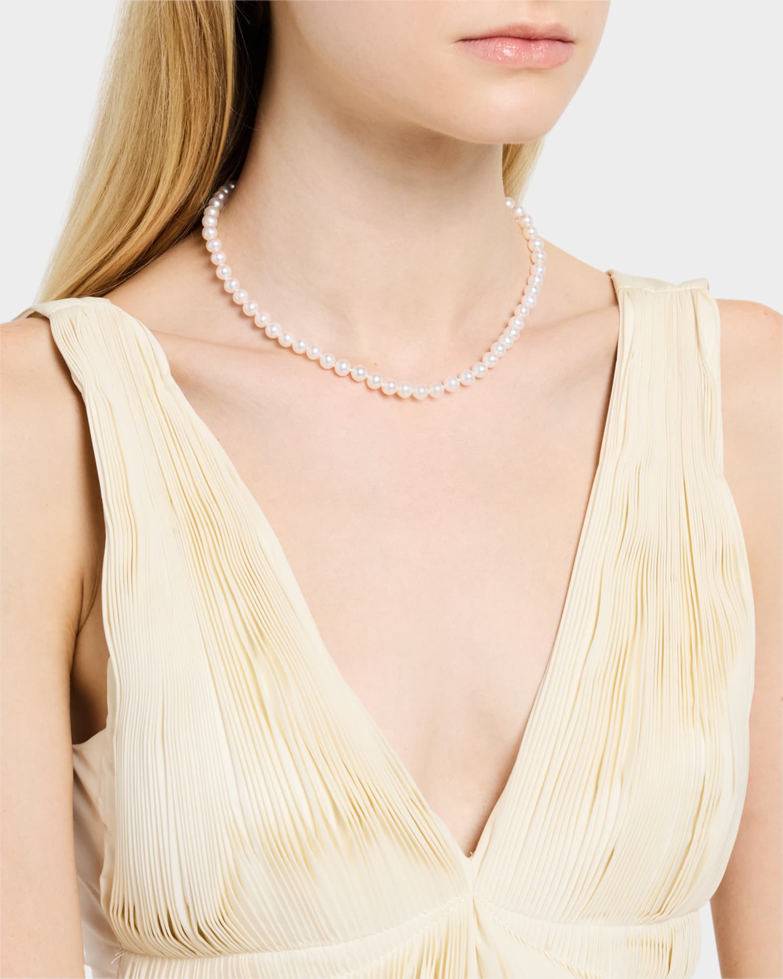 Serena Clasp Necklace with 6-6.5mm Freshwater Pearls  1
