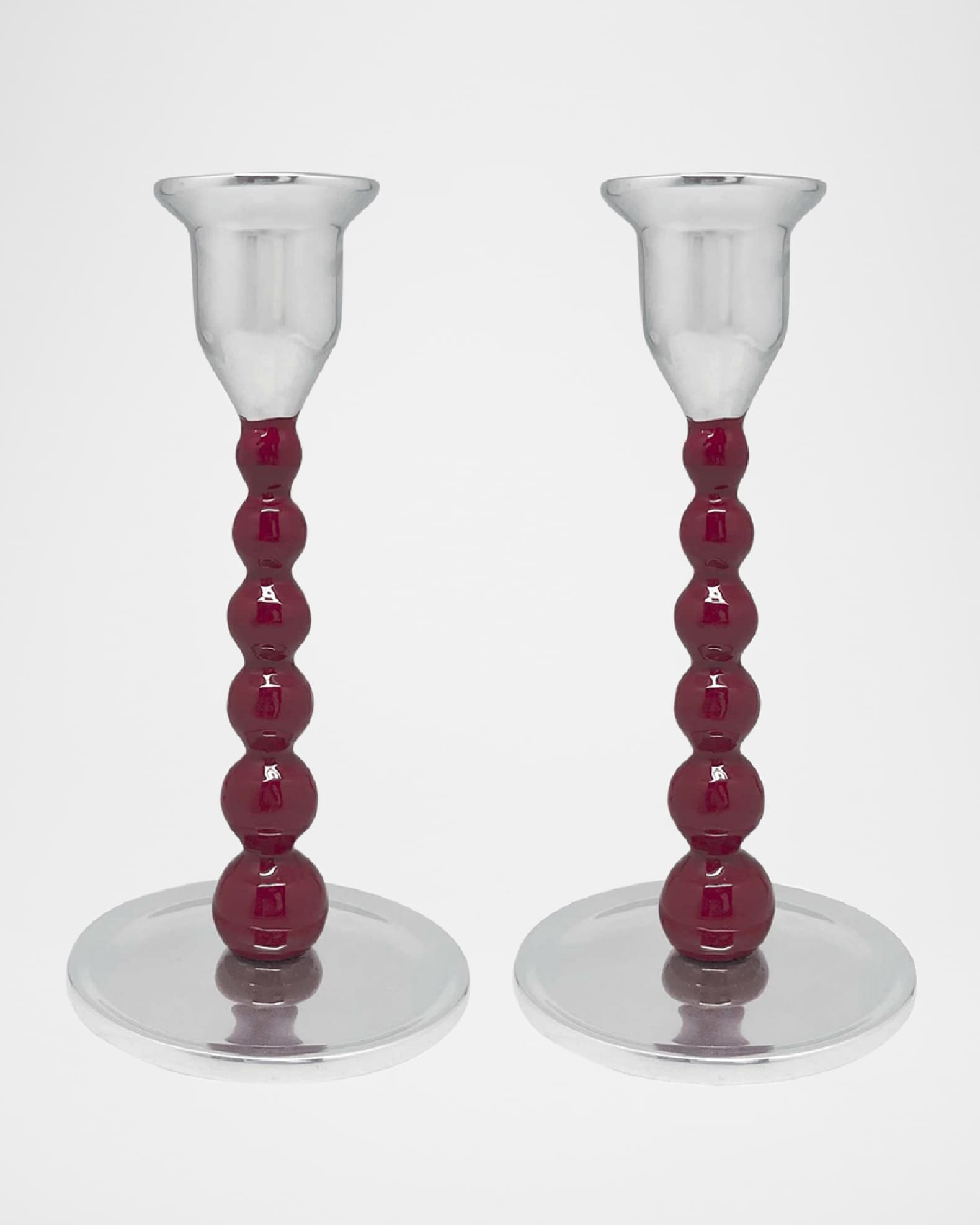 Pearled Enameled Small Candlesticks 0