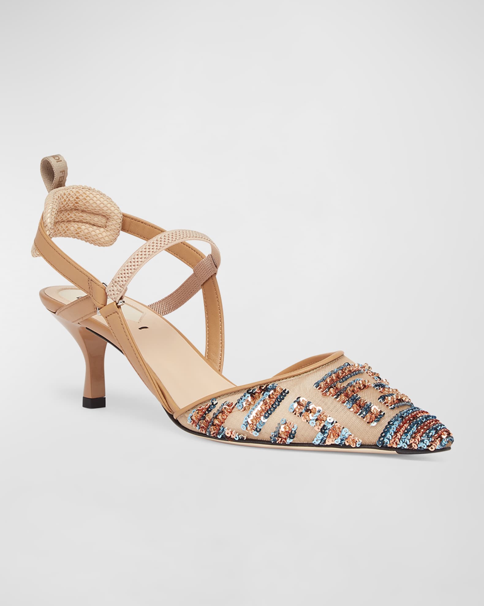 Colibri Sequin FF Sporty Slingback Pumps 1