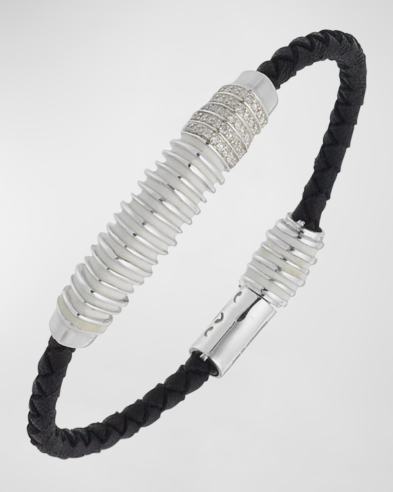 Men's Acies Triple White Bar Bracelet 0