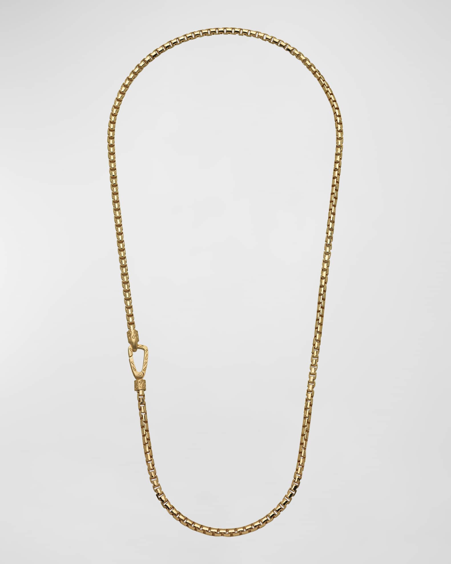 Men's Ulysses Box Chain Necklace in Gold, 62mm 0