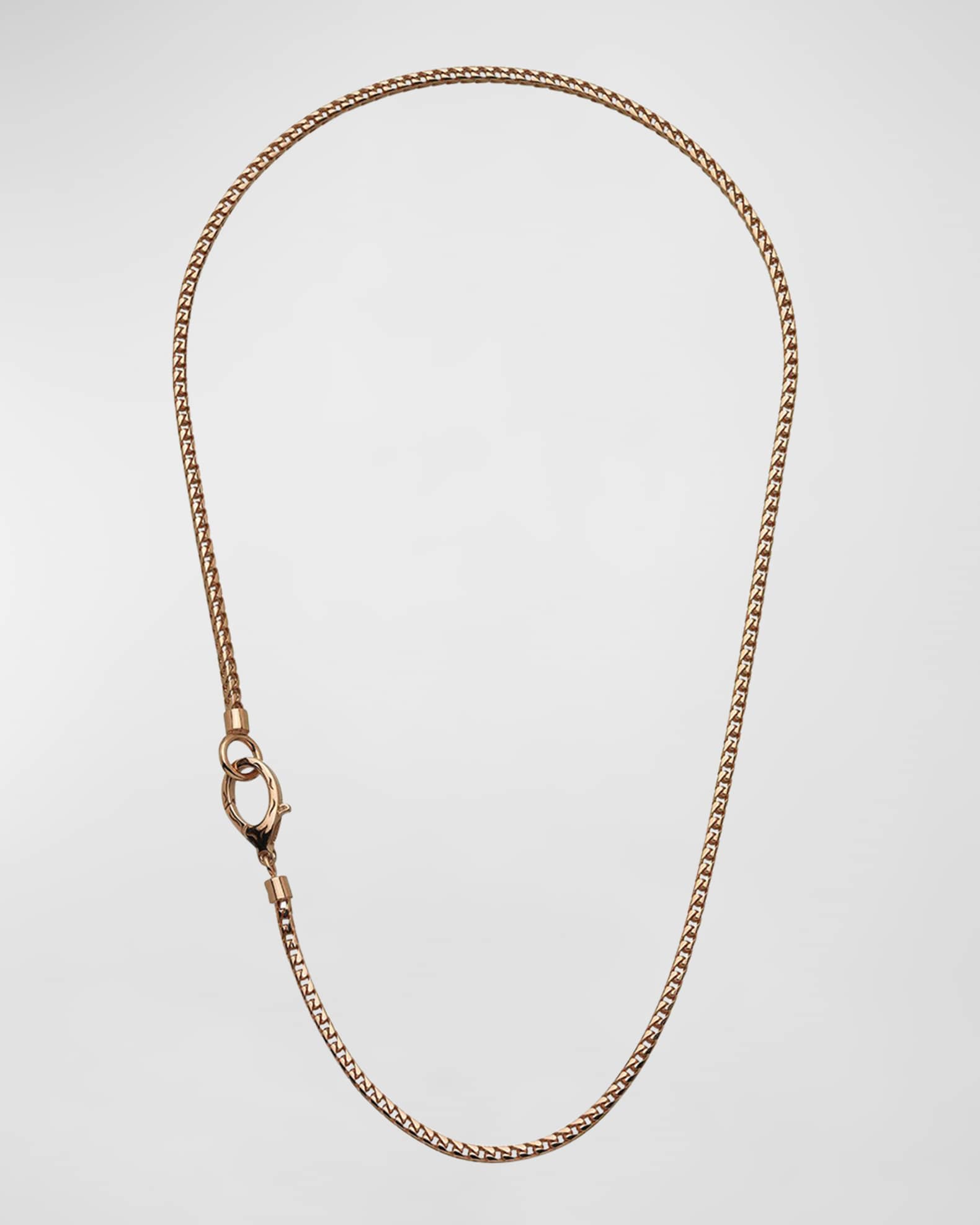 Men's Mesh Rose Gold Plated Silver Necklace, 20"L 0