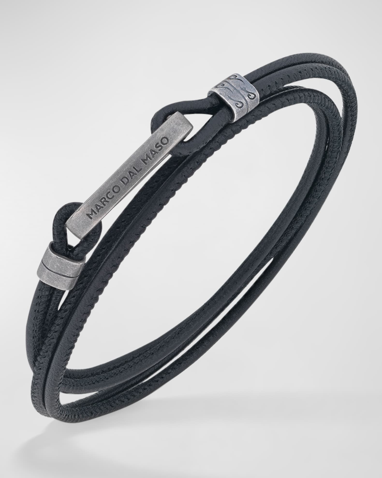 Men's Lash Multi Wrap Smooth Leather Bracelet 0