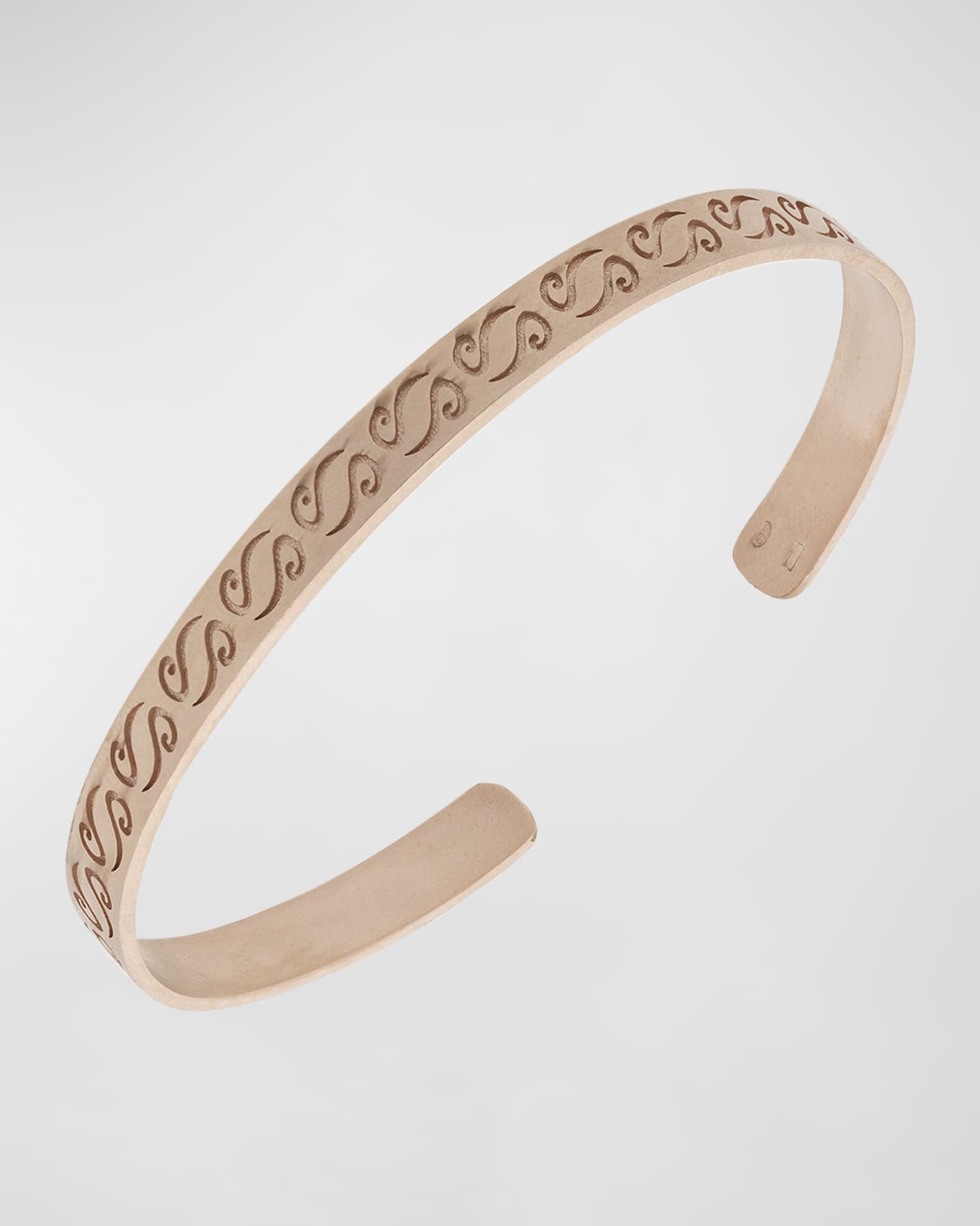 Men's Ara Engraved Gold Plated Cuff Bracelet 0