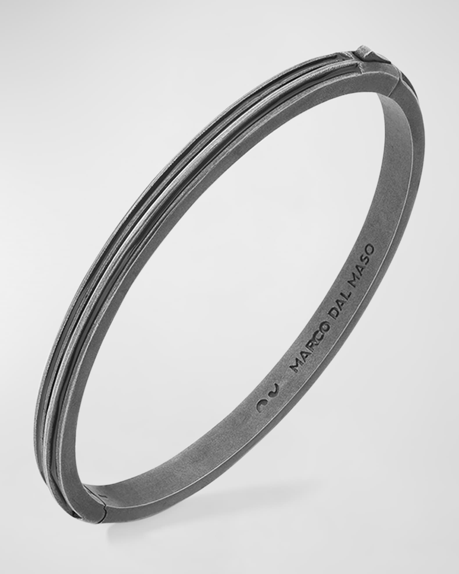 Men's Acies Thin Bangle Bracelet, Silver 0
