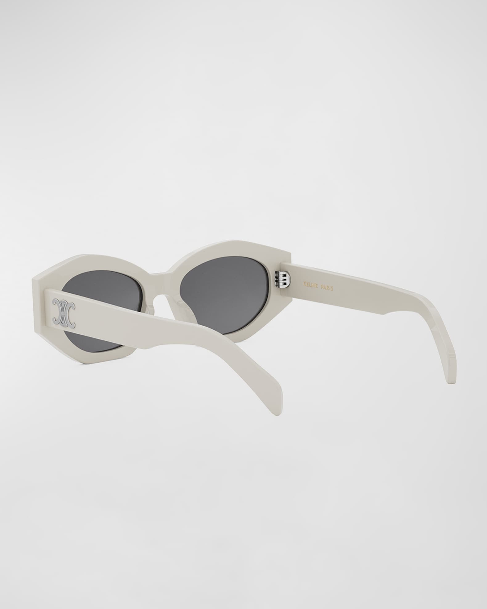 Celine Triomphe Acetate Oval Sunglasses | Neiman Marcus