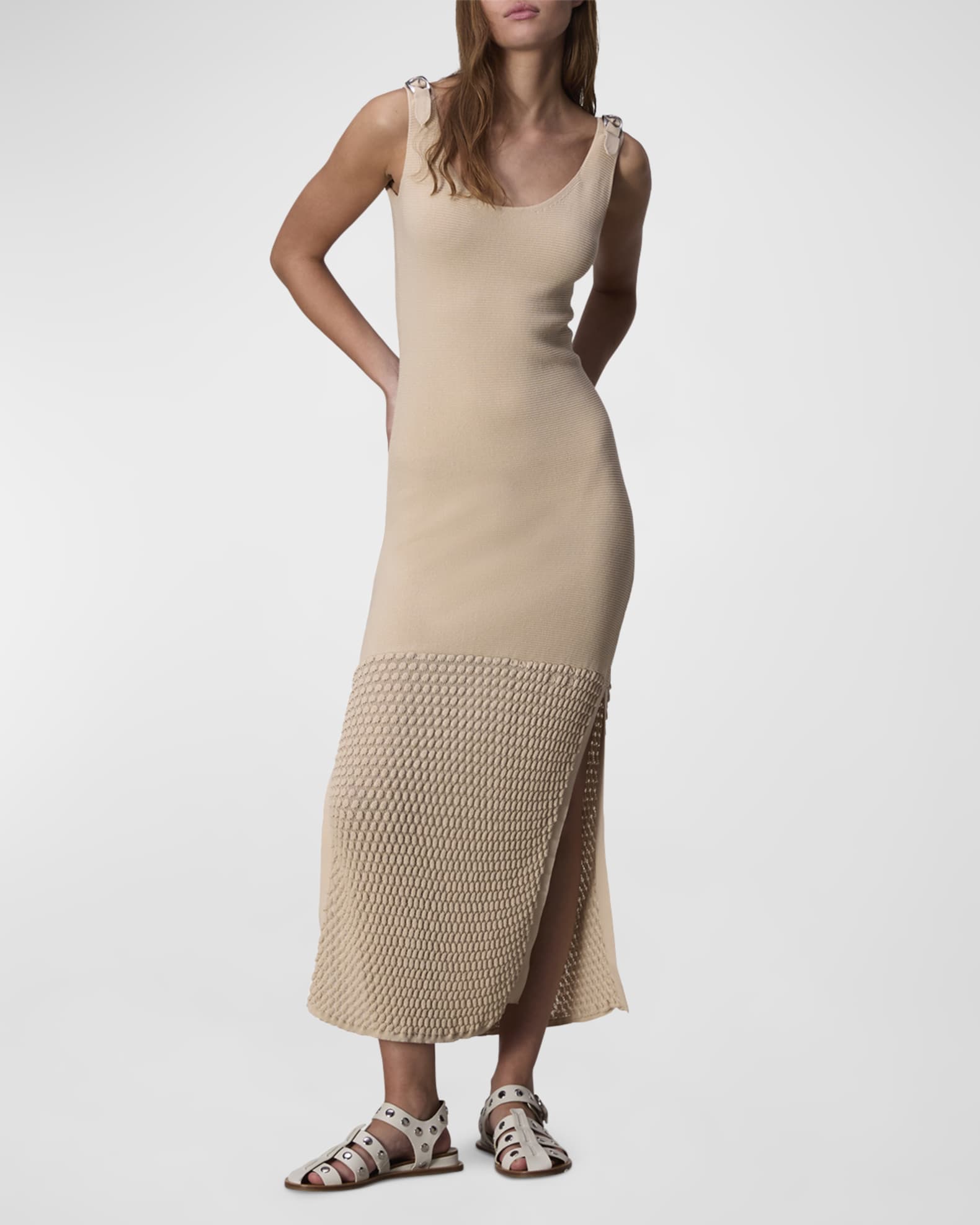 Georgia Knit Scoop-Neck Midi Dress