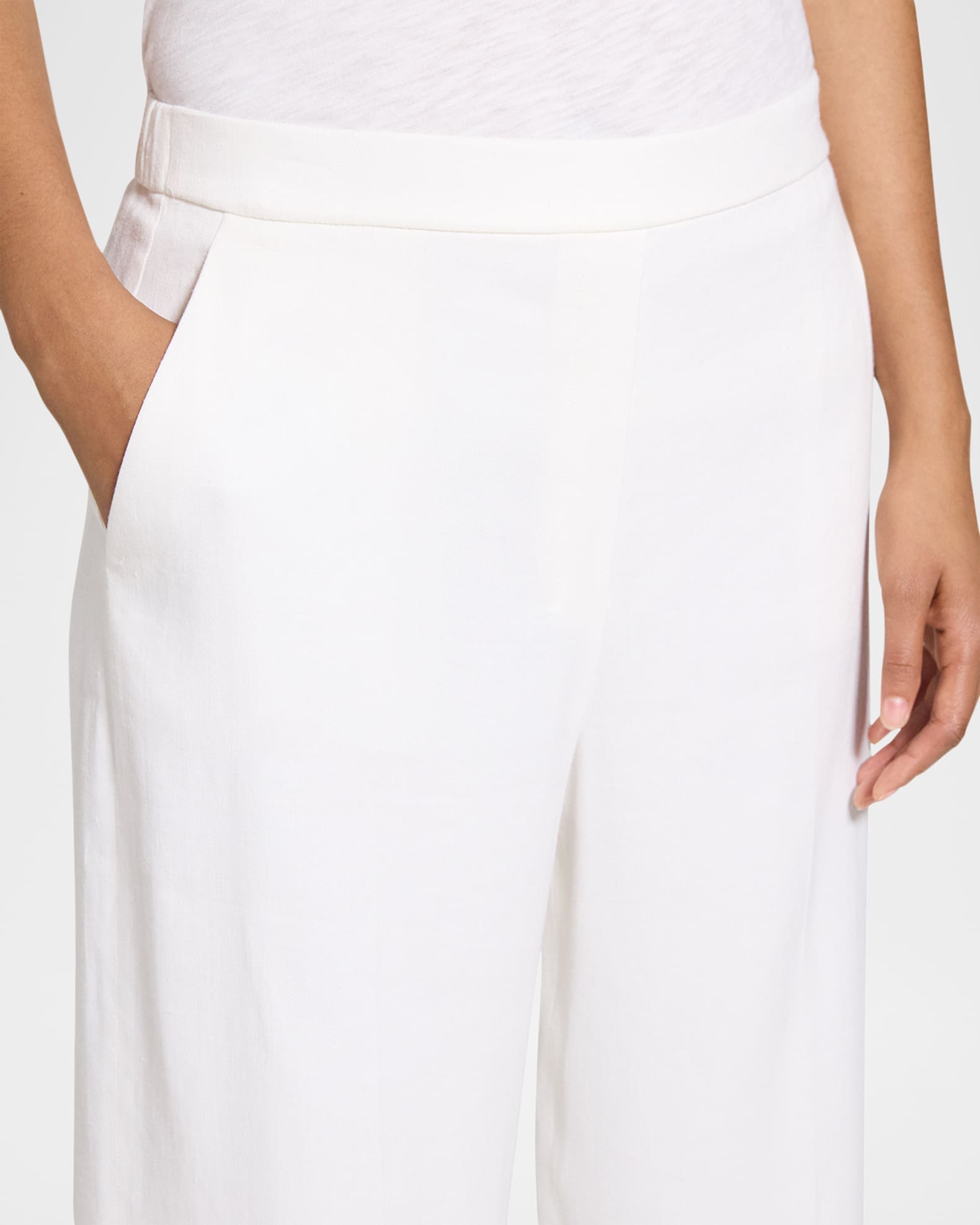 パンツ THEORY Women Straight Pants L0109223Y0C Theory Stretch Wool Straight Full-Length Trousers | Saks