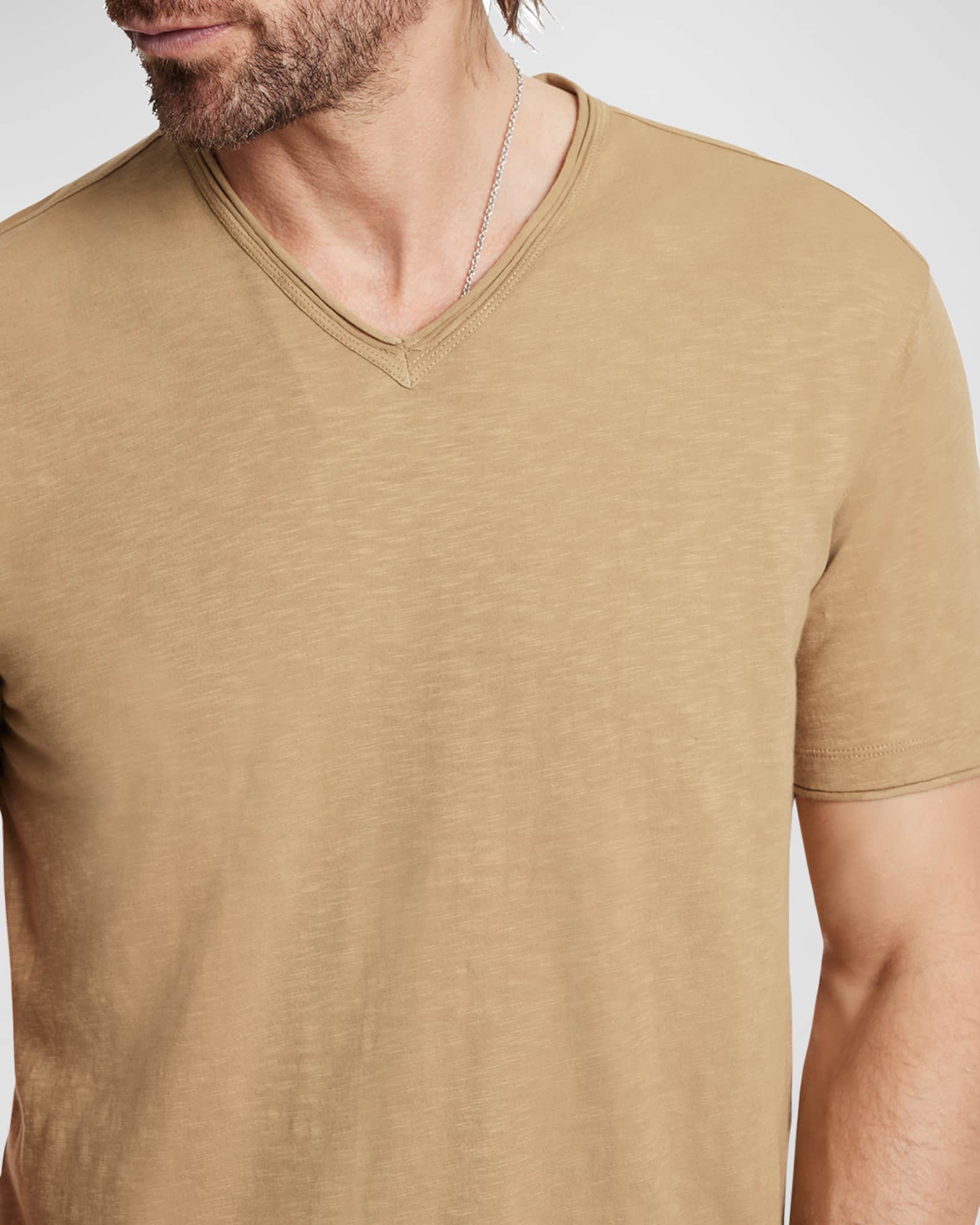 John Varvatos Men's Miles Slub V-Neck T-Shirt | Neiman Marcus