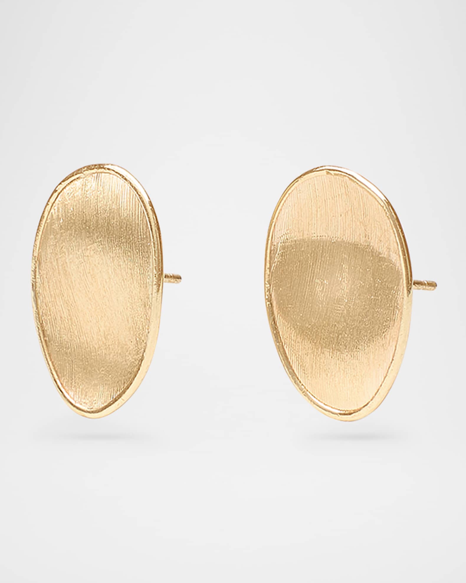 18K Yellow Gold Lunaria Stud Earrings, Small 1
