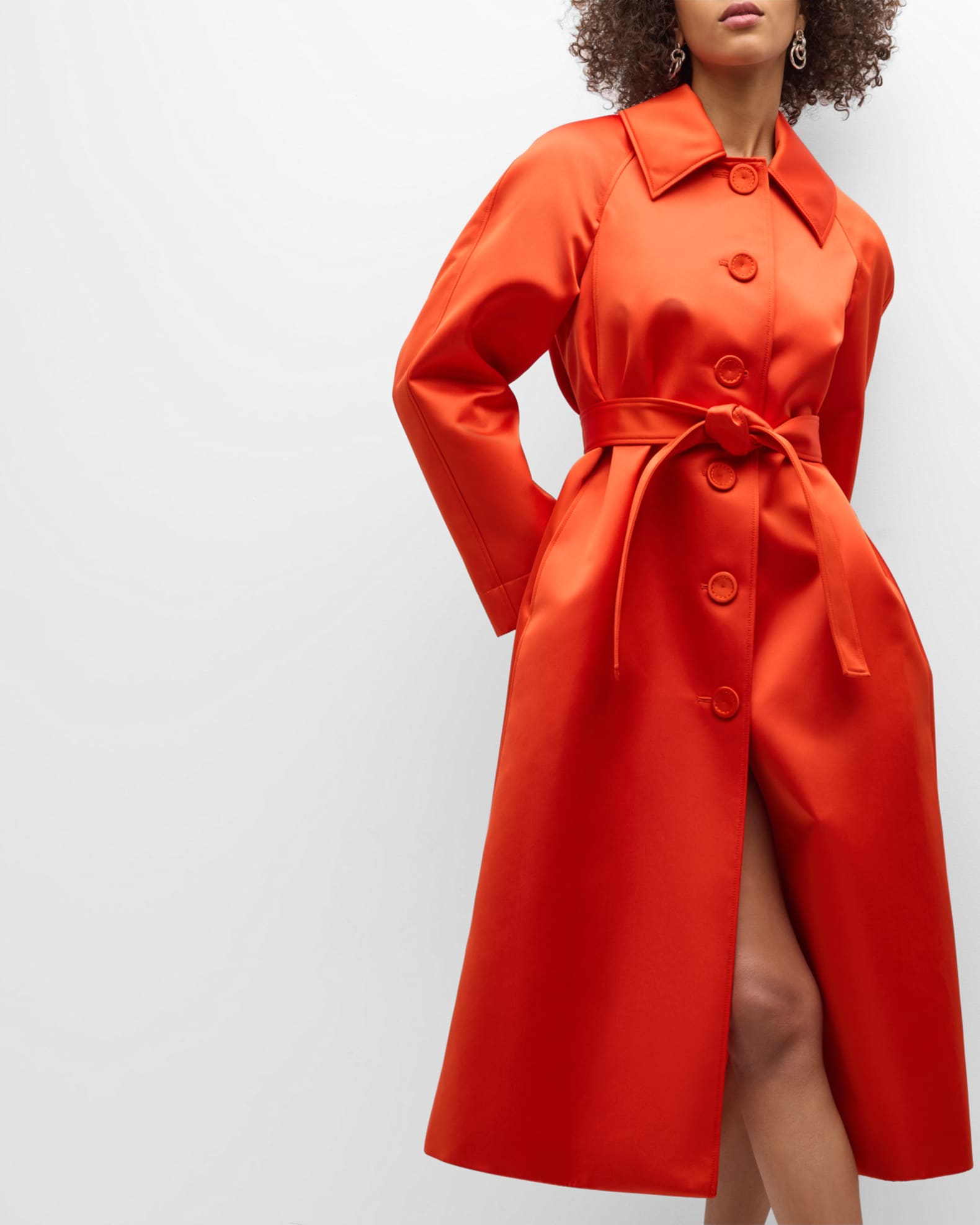 a line long coat Sale Altuzarra Filis Belted A Line Long Coat Neiman Marcus