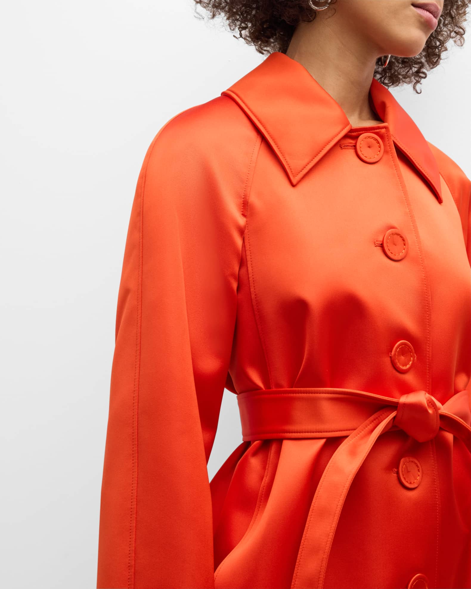 Altuzarra Filis Belted A Line Long Coat Neiman Marcus