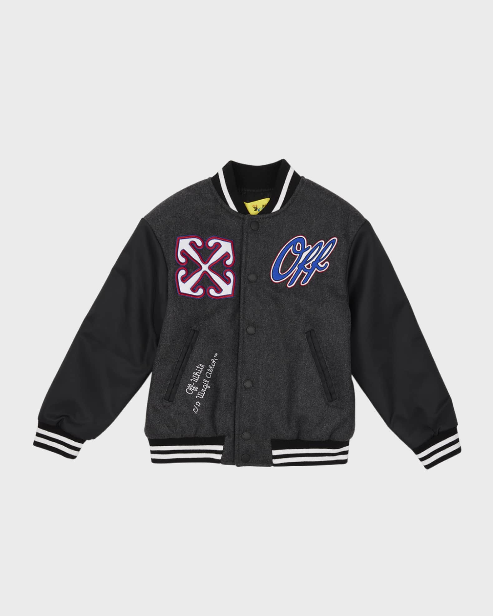 Boy's Logo Patch Varsity Jacket 0